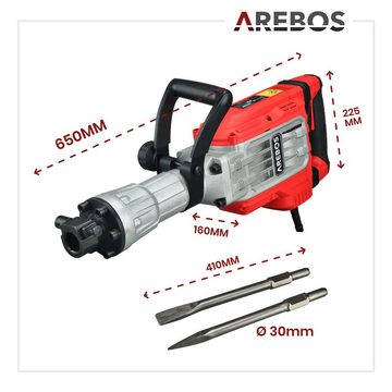 Arebos Abbruchhammer »Schlaghammer 1700W, 60 Joule«, für SDS-HEX, (Abbruchhammer)