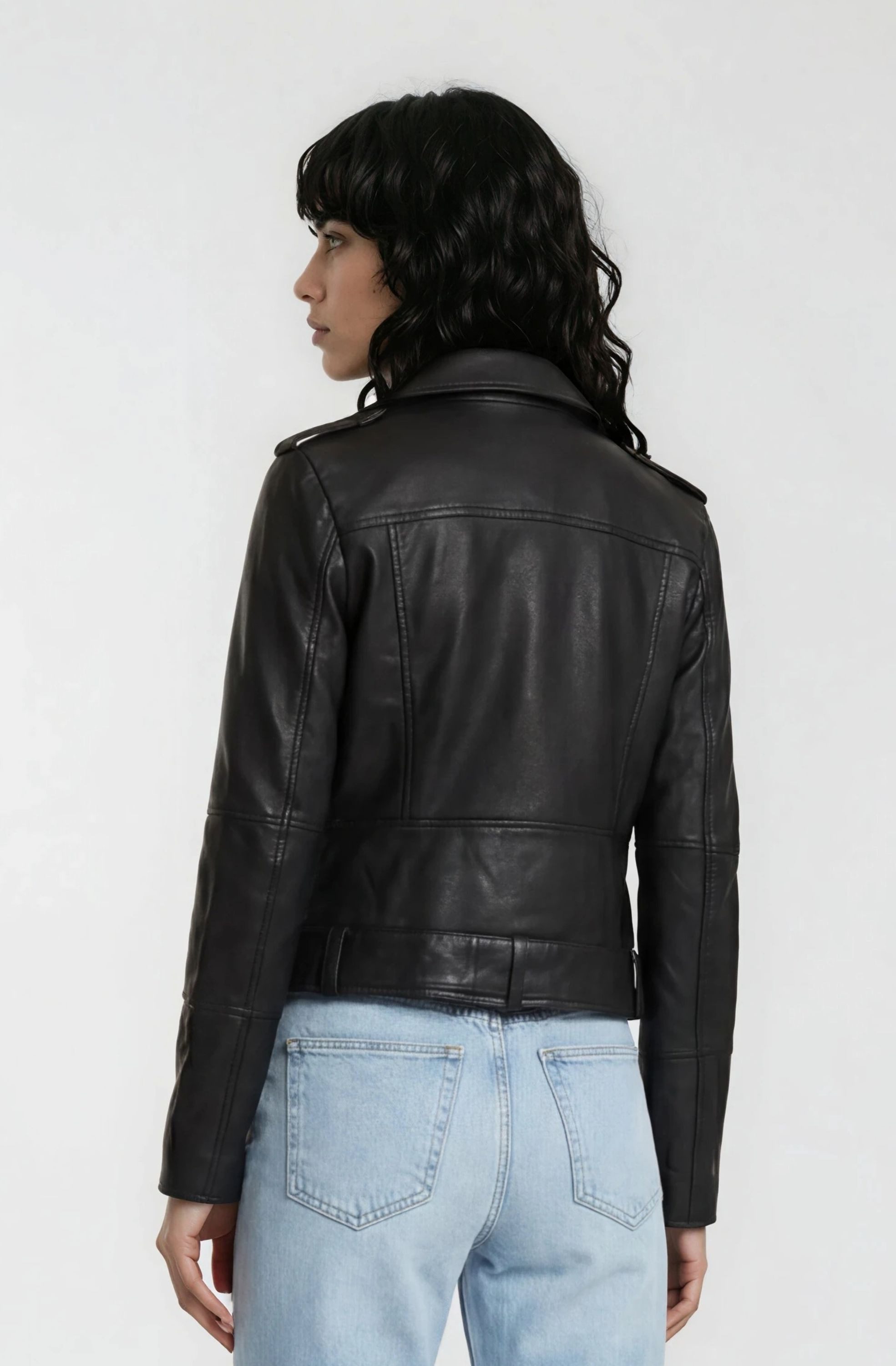 trueprodigy Lederjacke Milena Bikerjacke mit Reißverschlussdetails