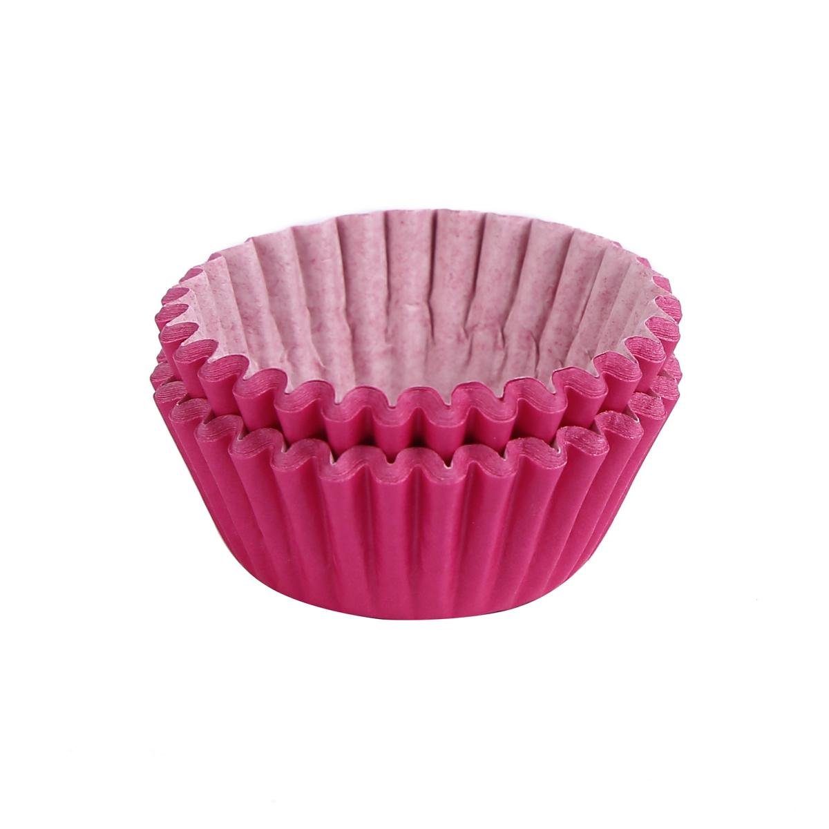 Miss Bakery's House Muffinform Mini Muffinförmchen, (Pink 200-tlg), kleine Papierbackförmchen für Mini-Cupcakes und Minimuffins