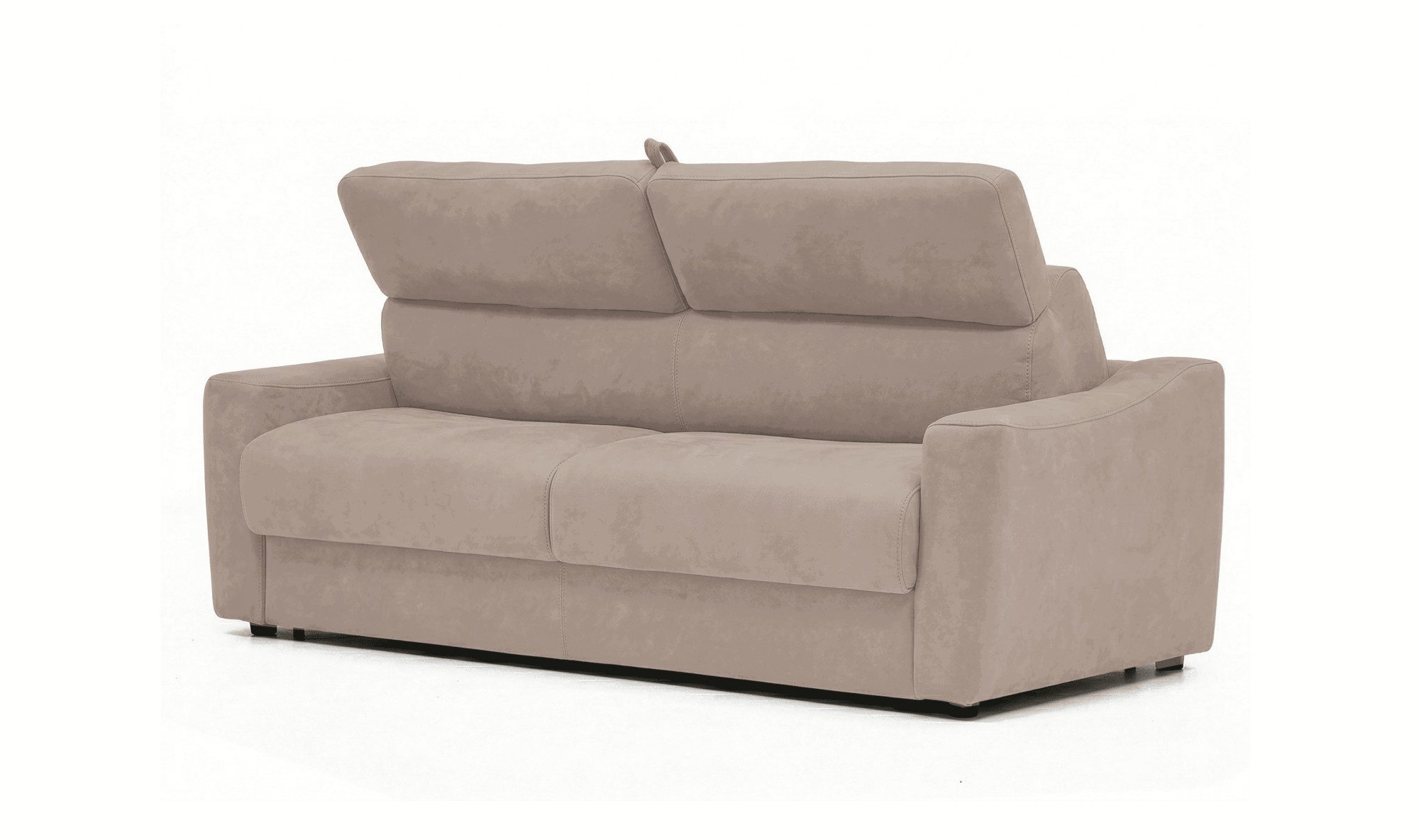 Egoitaliano Schlafsofa STRIKE, Made in Italy-Designsofa mit Dauerschlaffunktion,Breite 195 cm, 1 Teile, Bettsofa, Luxus-Microfaser Lederoptik mit verstellbaren Kopfstützen