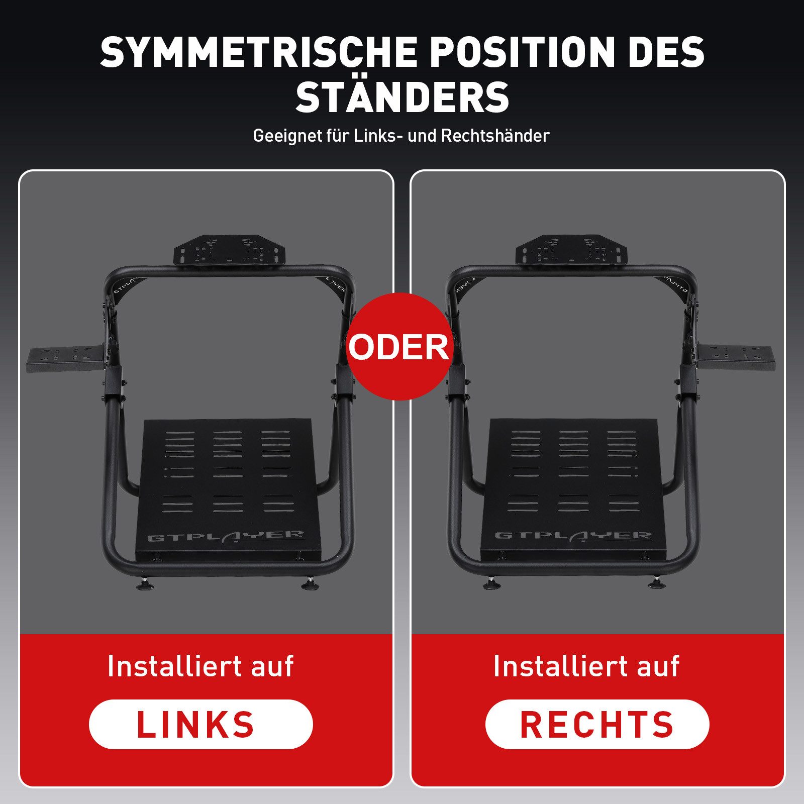 GTPLAYER Sim Racing Lenkradständer Gaming Wheel Stand mit Schalthebelhalterung Controller (Lenkradständer, Höhe und Winkel verstellbar Umfassende Kompatibilität – Bild 4 von 5