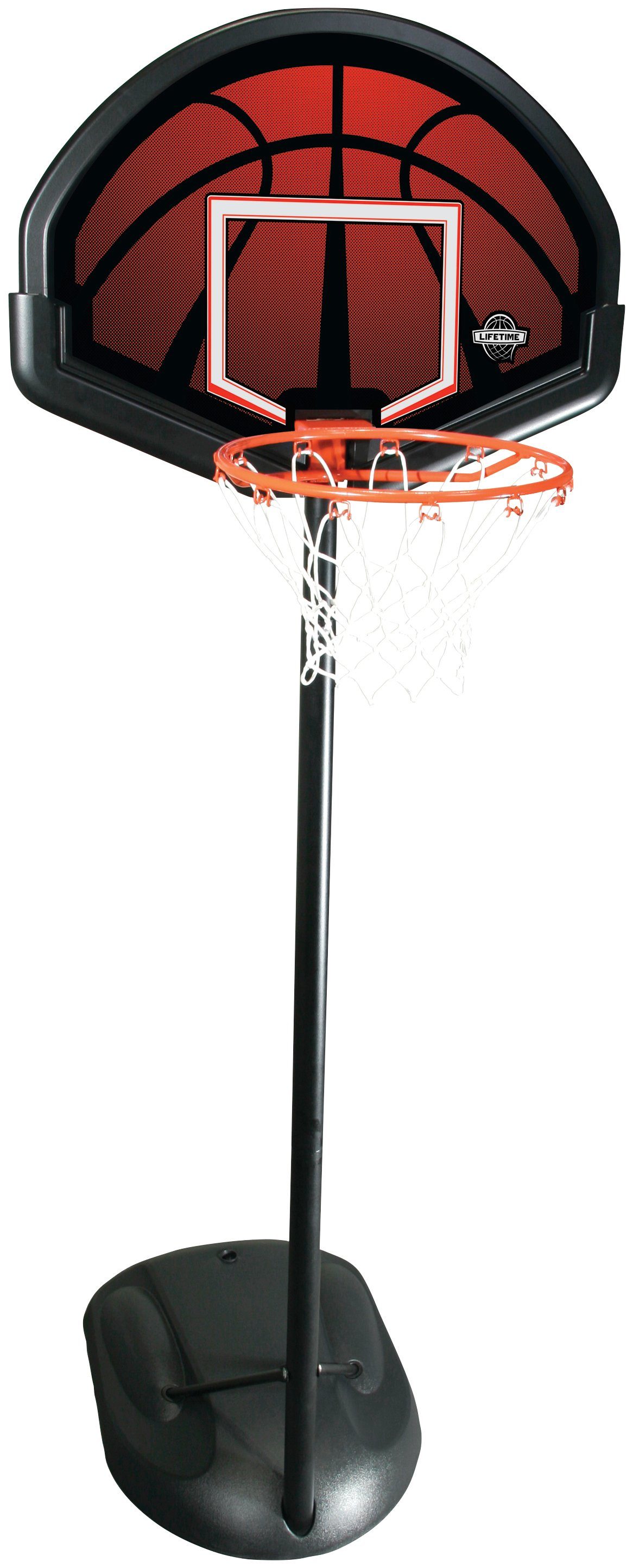 50NRTH Basketballkorb Alabama, schwarz/rot höhenverstellbar