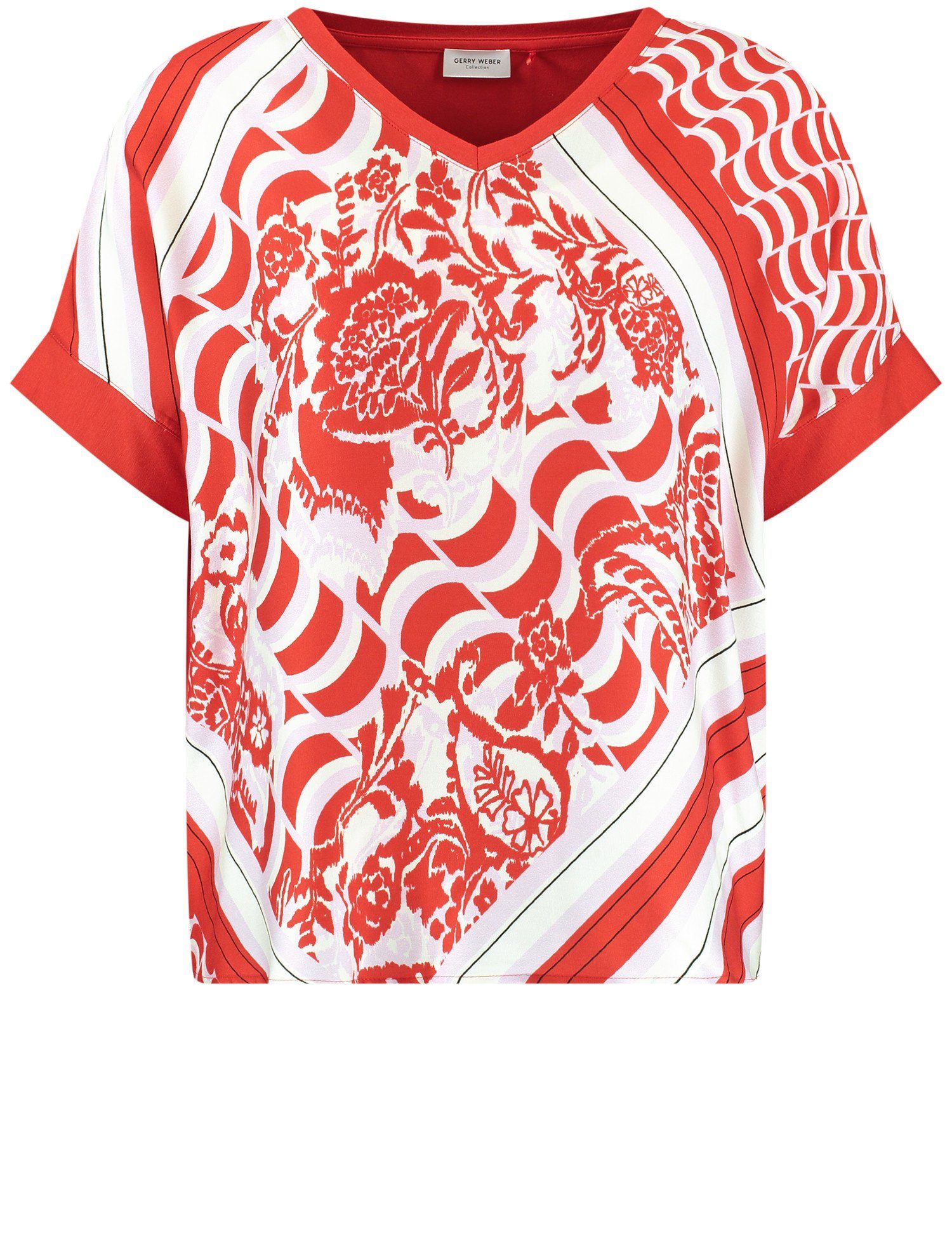 GERRY WEBER Halstuch Halbarmshirt Mit Tuchdruck