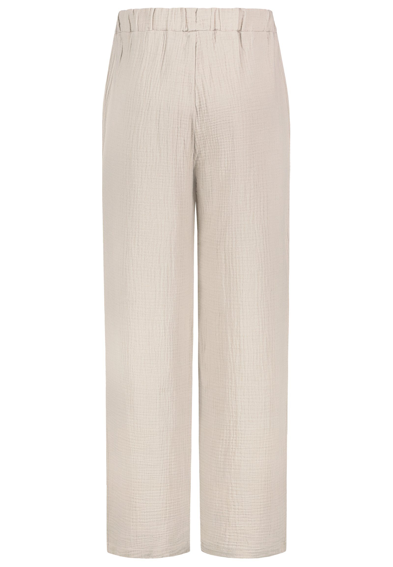 Musselin Lange Stoffhose light-beige SUBLEVEL Hose