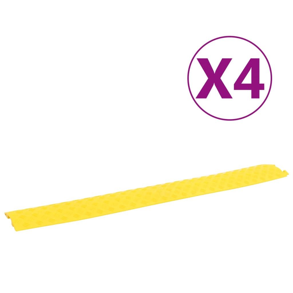 vidaXL Parkschwelle Kabelbrücken 4 Stk 100 cm Gelb