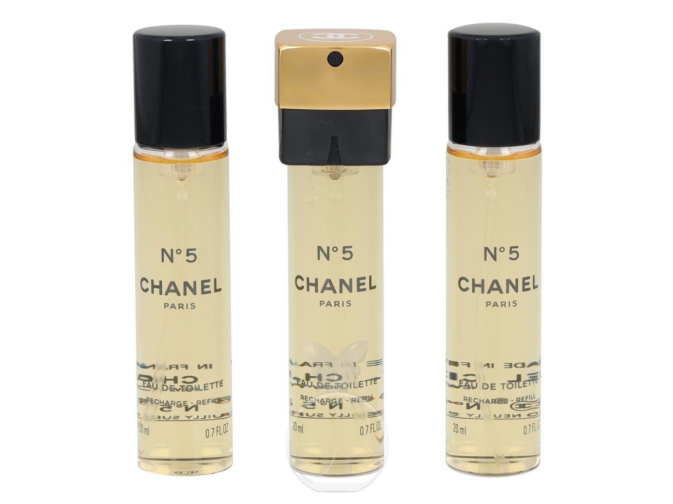 CHANEL Eau de Toilette Chanel No 5 Eau de Toilette Twist and Spray 3 x 20 ml  ohne Zerstäuber, Bergamotte