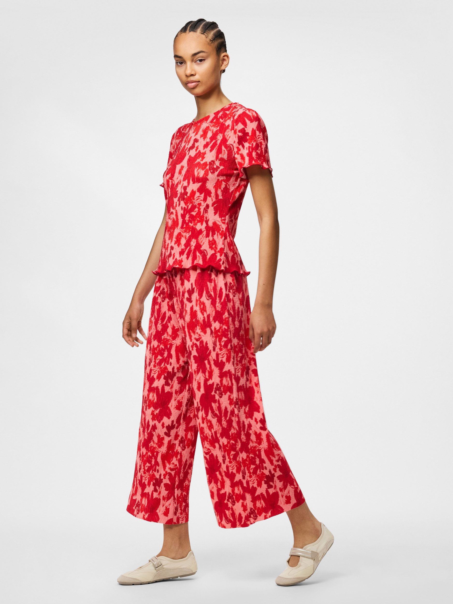pieces Stoffhose PCFLORA HW CULOTTE JRS MSA BC