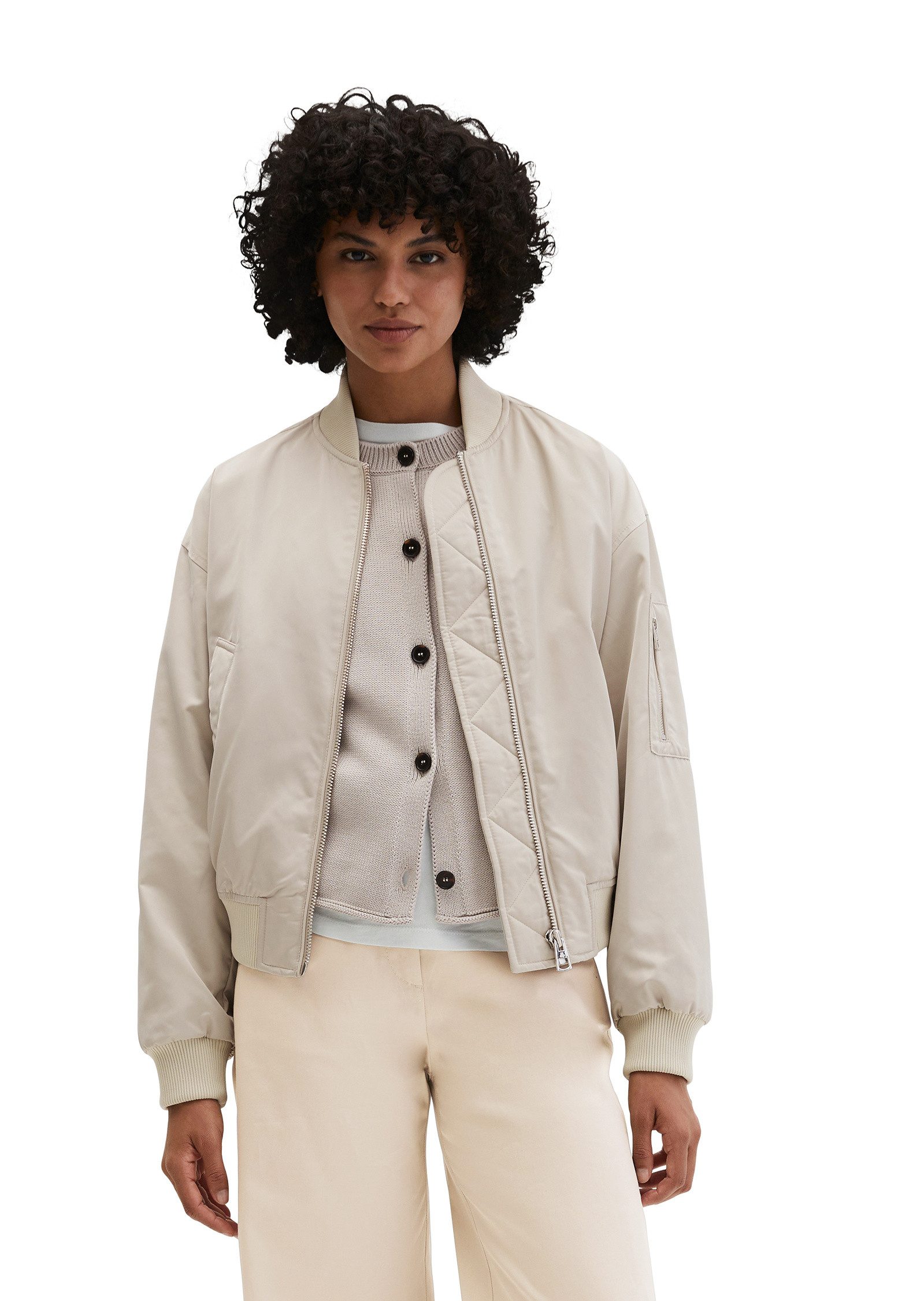 Marc O'Polo Outdoorjacke aus recyceltem Shiny-Polyester-Twill