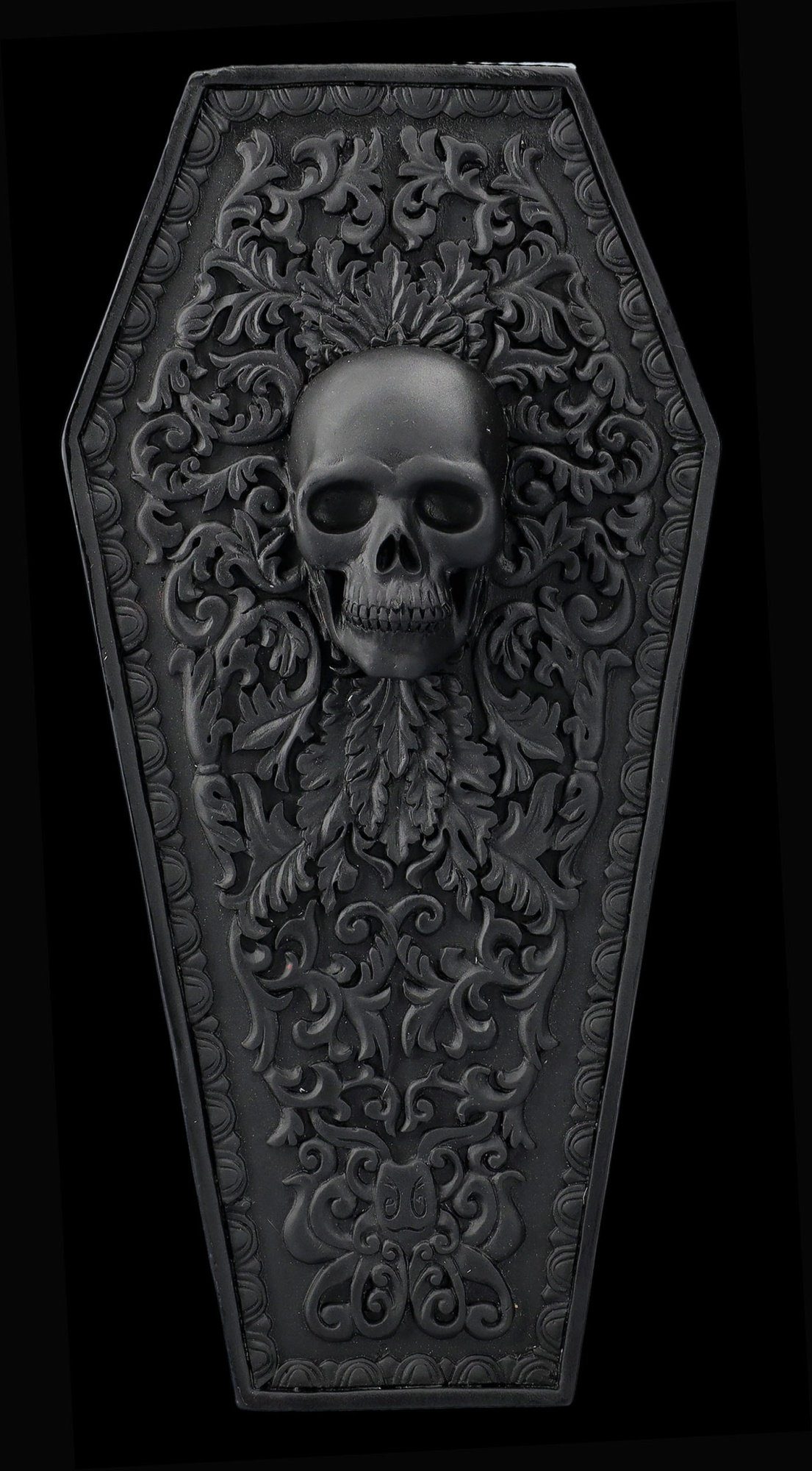 Figuren Shop GmbH Aufbewahrungsdose Schatulle Sarg - Gothic Totenkopf - Gruselige Aufbewahrungsdose Deko