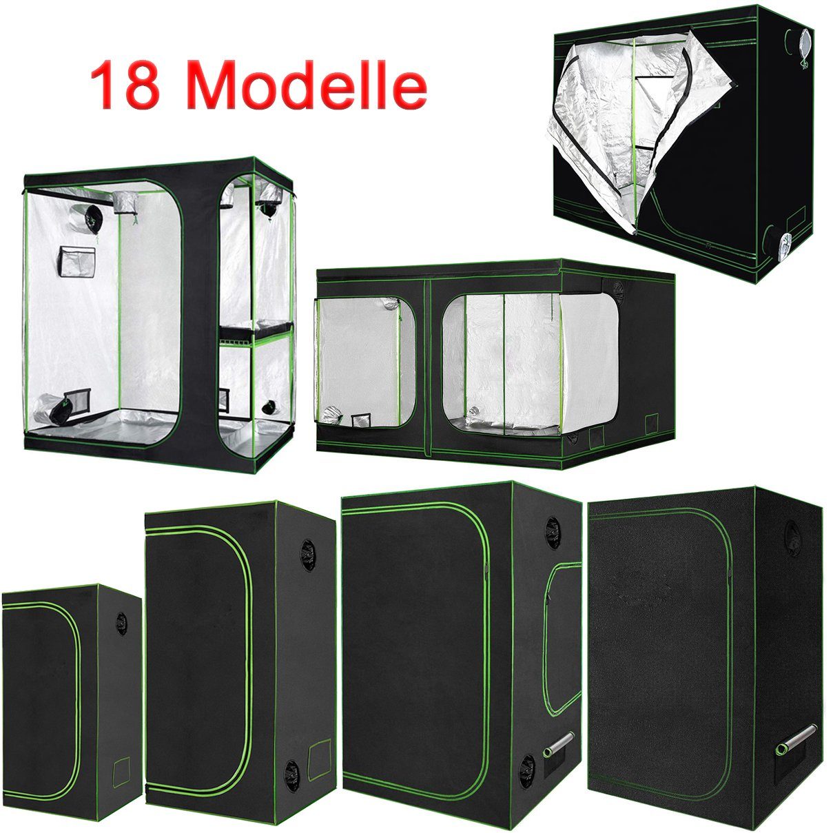 HELO24 Gewächshaus Indoor Grow Pflanzen...