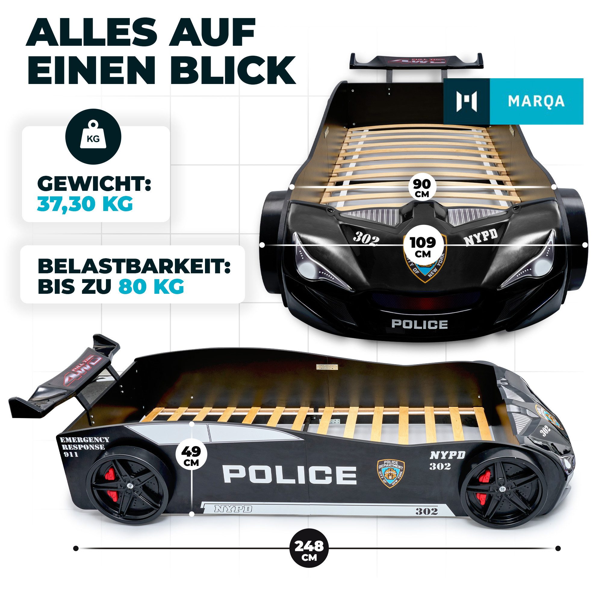 MARQA HOME Autobett MARQA Autobett 90x200 günstig online kaufen