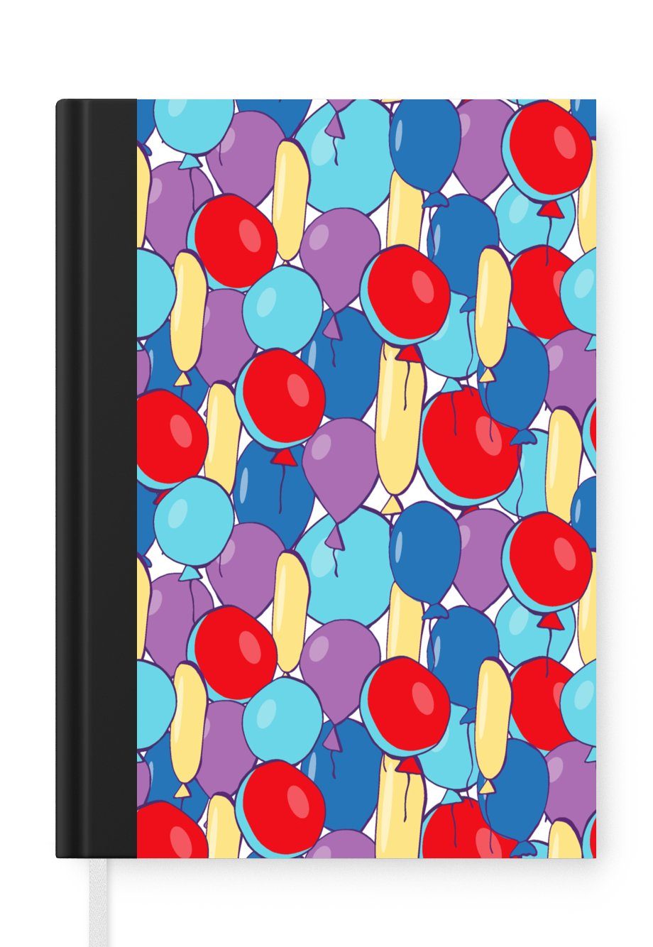 MuchoWow Notizbuch Luftballons - Party, Journal, Merkzettel, Tagebuch, Notizheft, A5, 98 Seiten, Haushaltsbuch