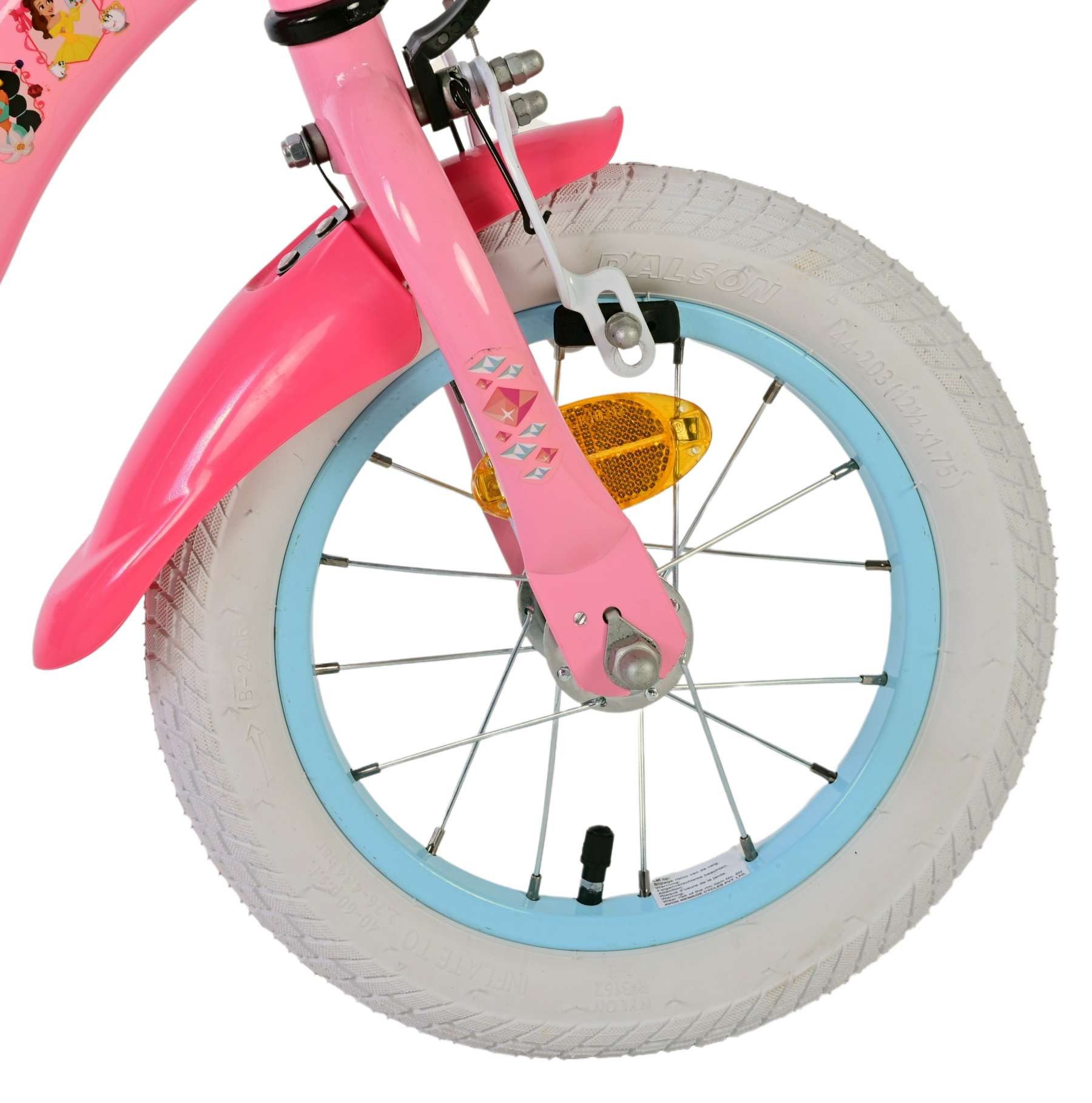 Volare Kinderfahrrad Volare Disney Princess Kinderfahrrad für Mädchen - 12 Zoll in Rosa