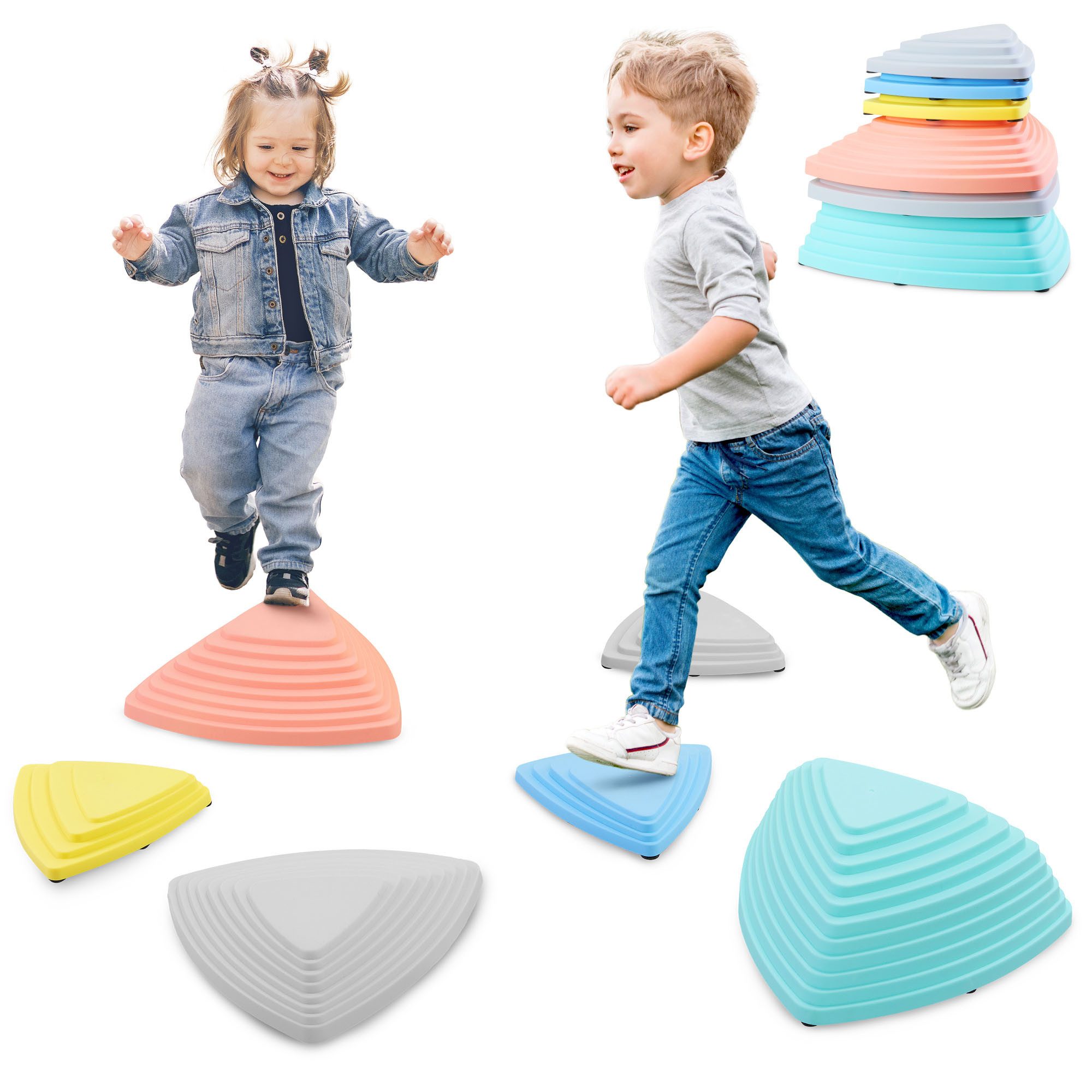 Mamabrum Lernspielzeug Farbige Balance-Steine Set - günstig online kaufen