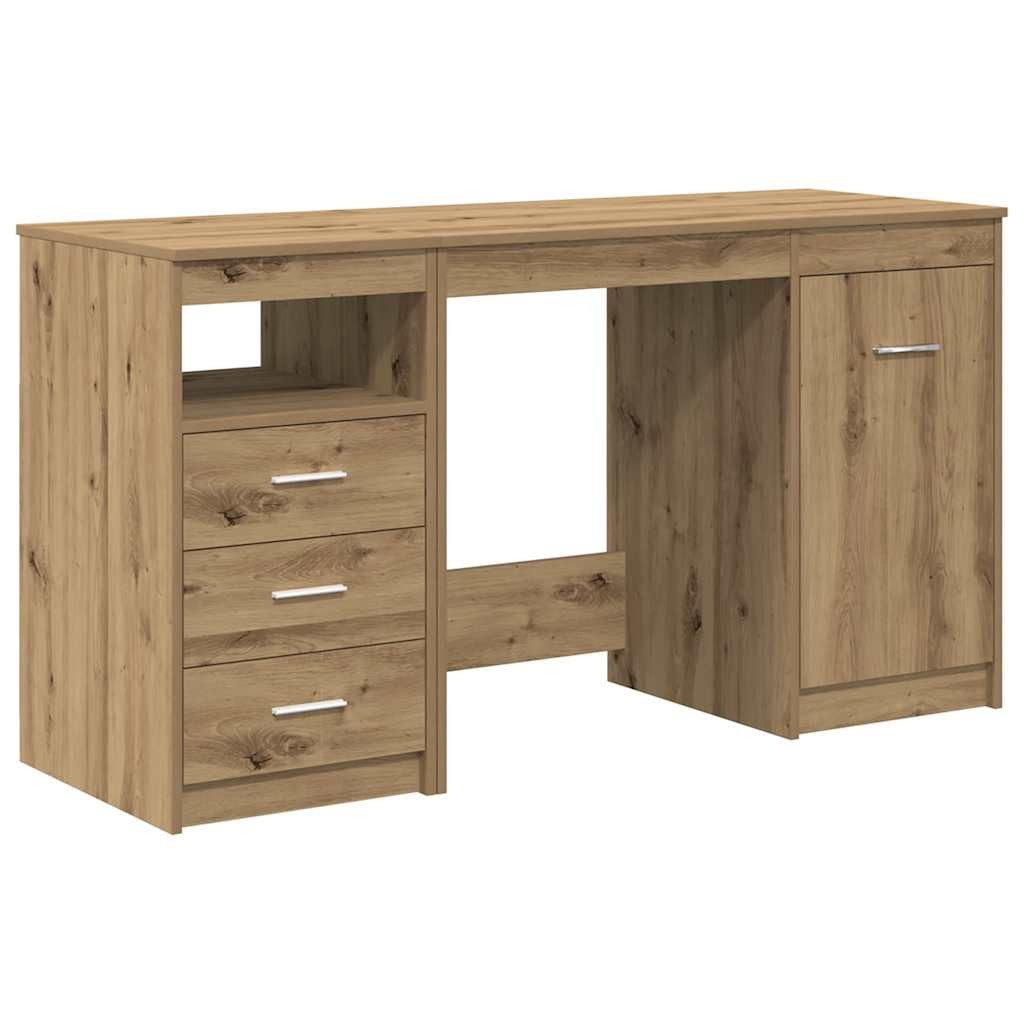 vidaXL Schreibtisch Schreibtisch mit Schrank Artisan Oak Engineered Wood (2-St)