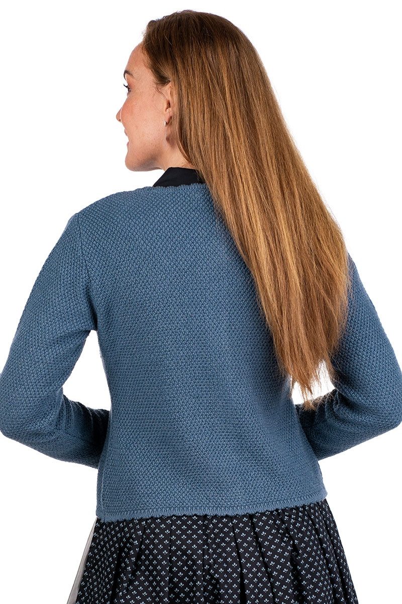MarJo Trachtenjacke Trachten Strickjacke - VILSECK - denim, mahagoni günstig online kaufen