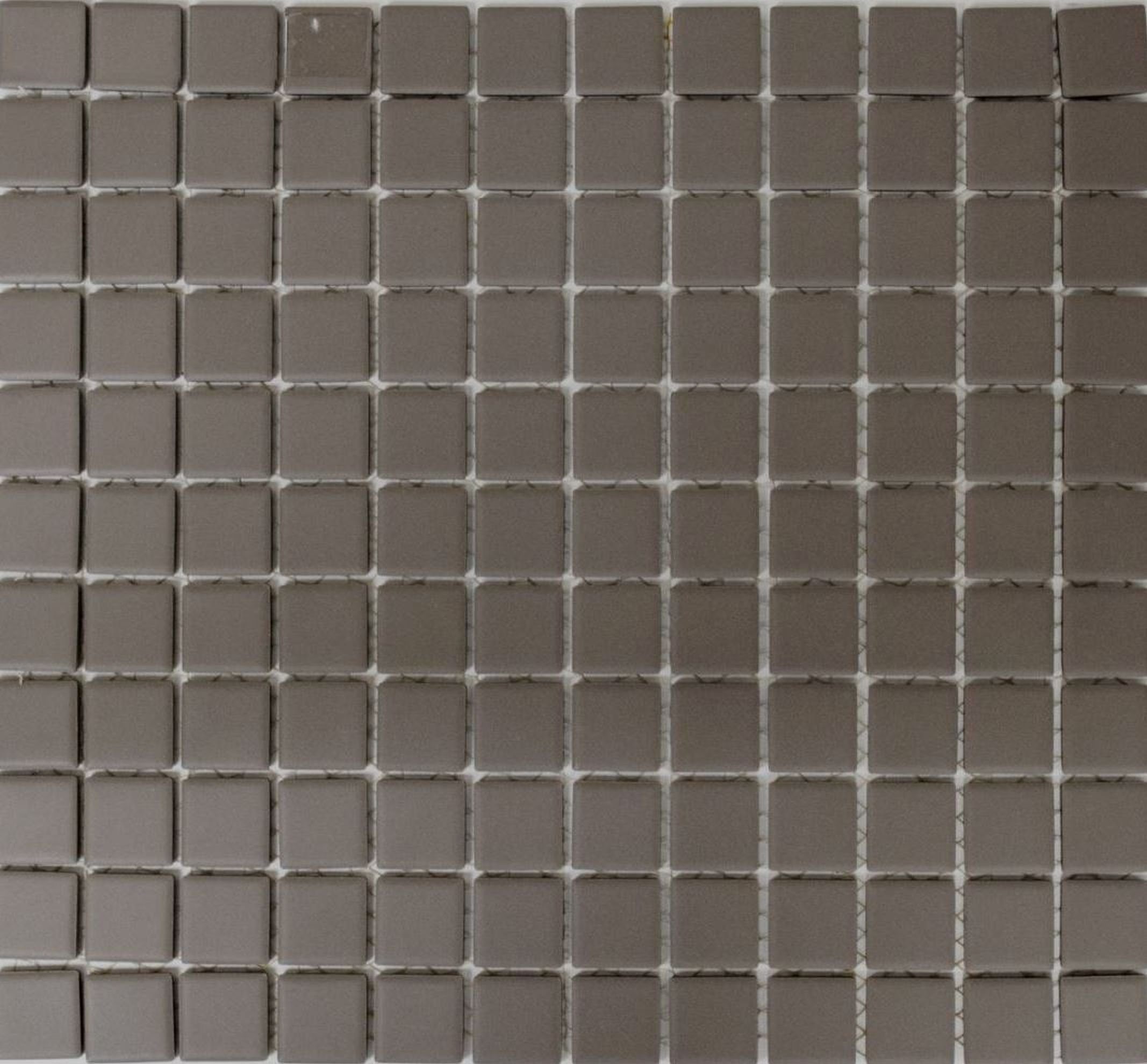 Mosani Mosaikfliesen Mosaik Fliese Keramik graubraun unglasiert rutschsicher Boden Küche