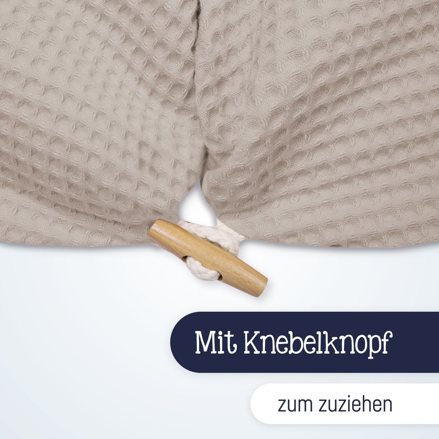 Julius Zöllner Stillkissen Waffelpiqué Nougat Stillkissen Nappi 190, 1-tlg., Stillkissen Stillhilfe