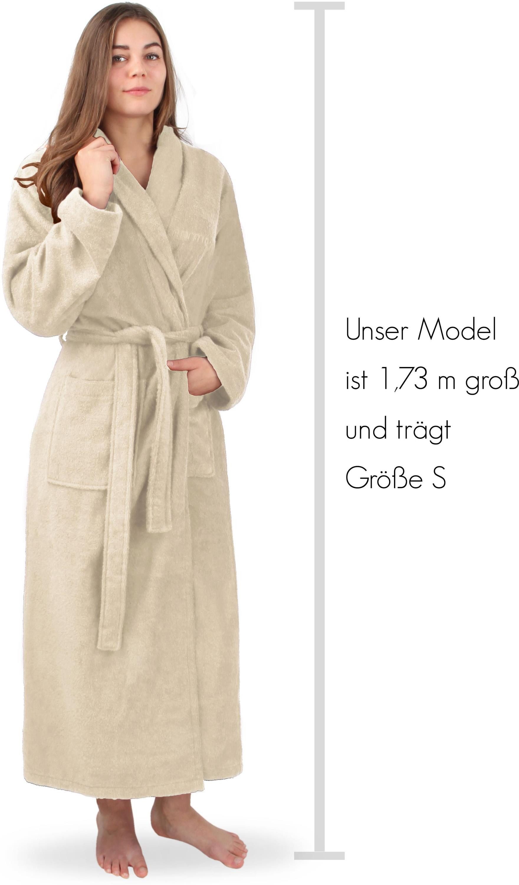 normani Bademantel Bademantel aus 100 % Baumwolle Lola, Baumwolle, 2 Seiten günstig online kaufen