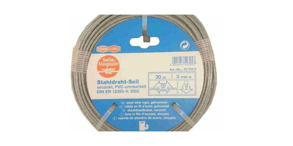 Laisse PVC Windhager - 3mm X 30m - Blanc - Multi-usage Maison/jardin