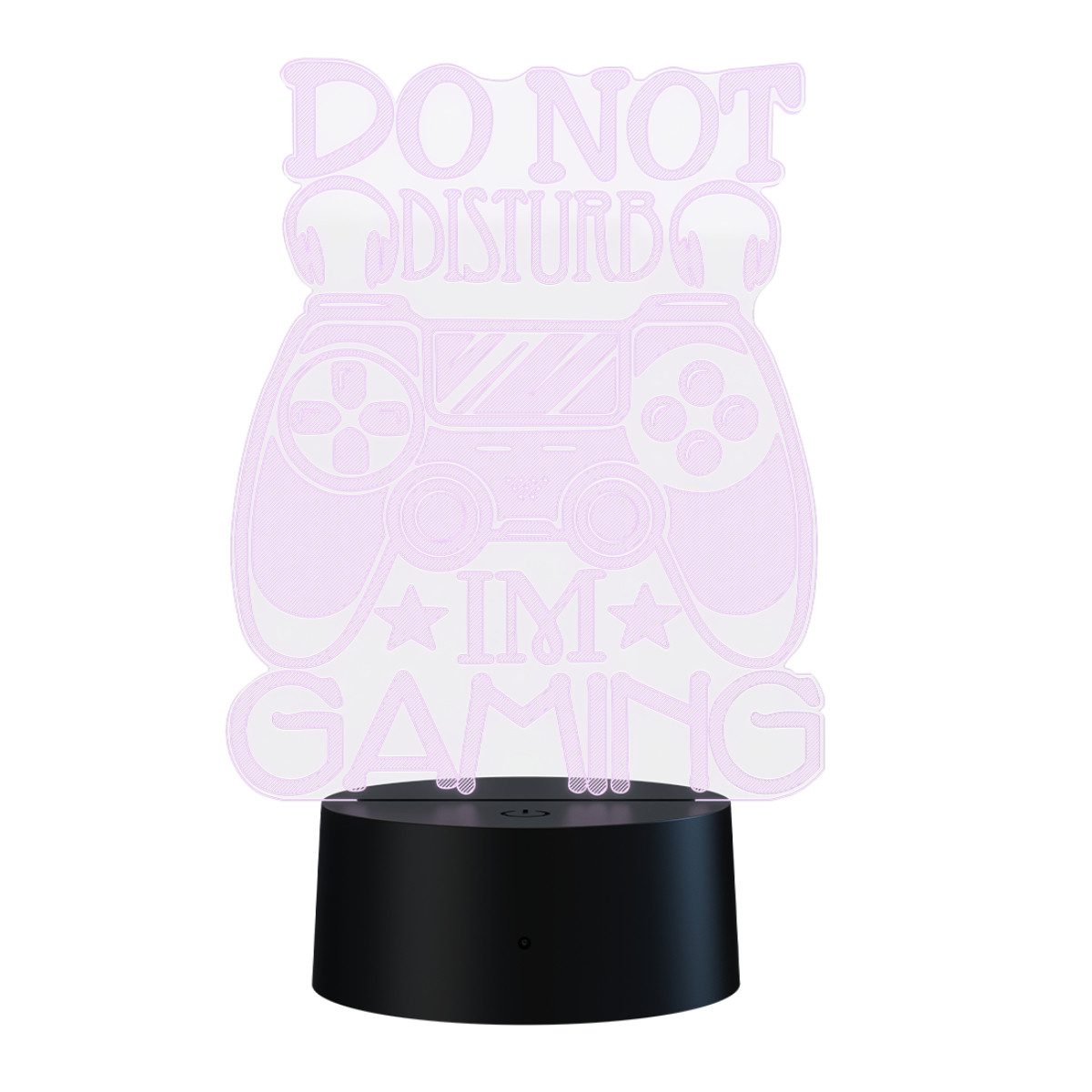 Qware Gaming LED Dekolicht 3D LED Lampe – RGB Tischlampe mit Farbwechsel und Fernbedienung