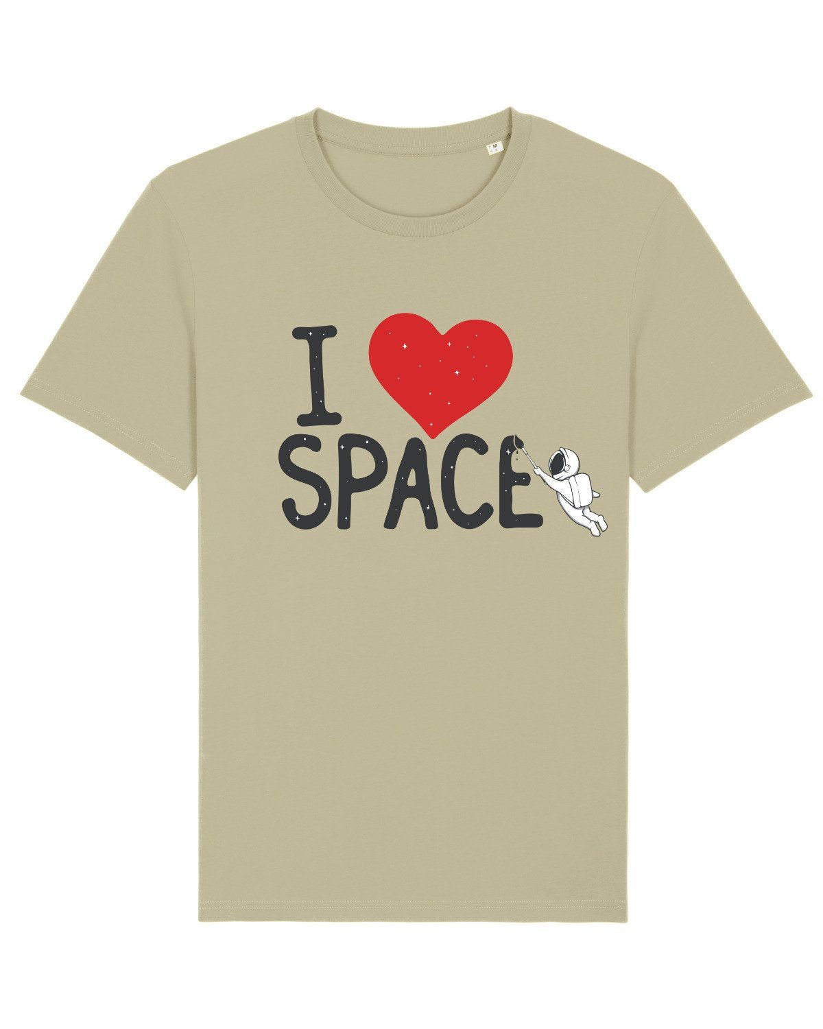 wat? Apparel Print-Shirt I love space (1-tlg) salbeigrün