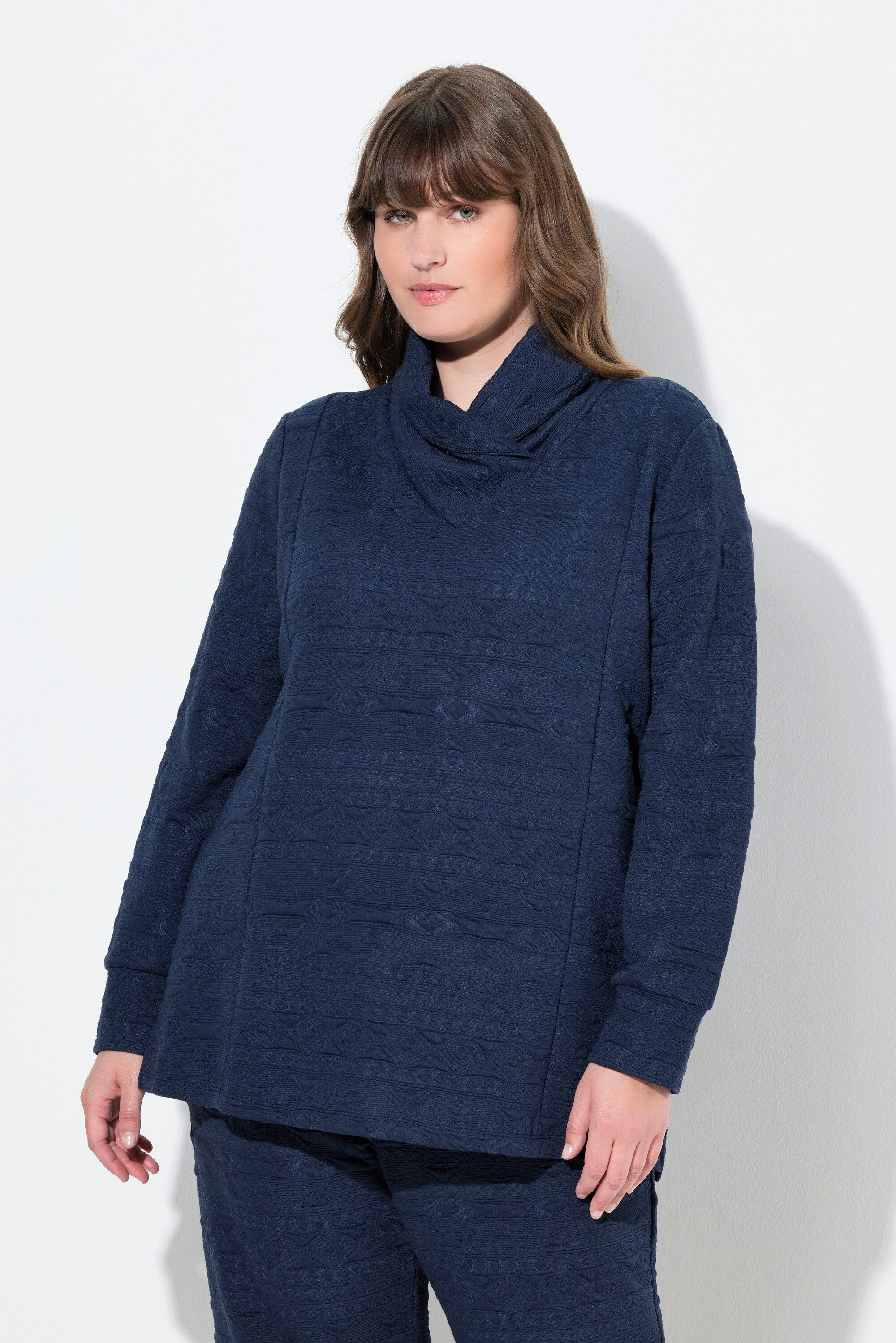 Sweatshirt Sweatshirt Schalkragen Langarm Biobaumwolle