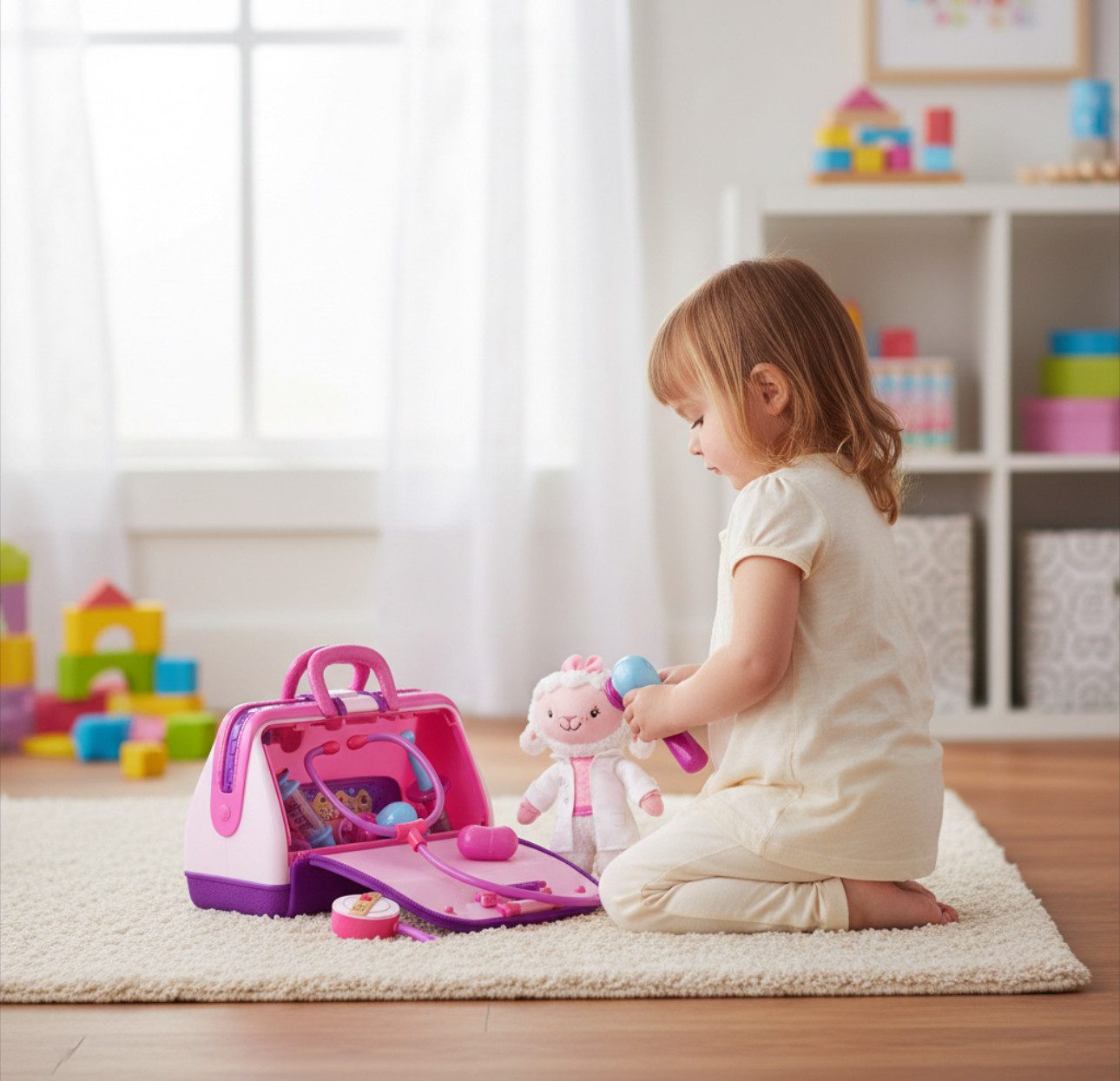 Disney Lernspielzeug Doc McStuffins Ärztin Doctor Arztspielzeug mit Lammie Kuscheltier (8-St)