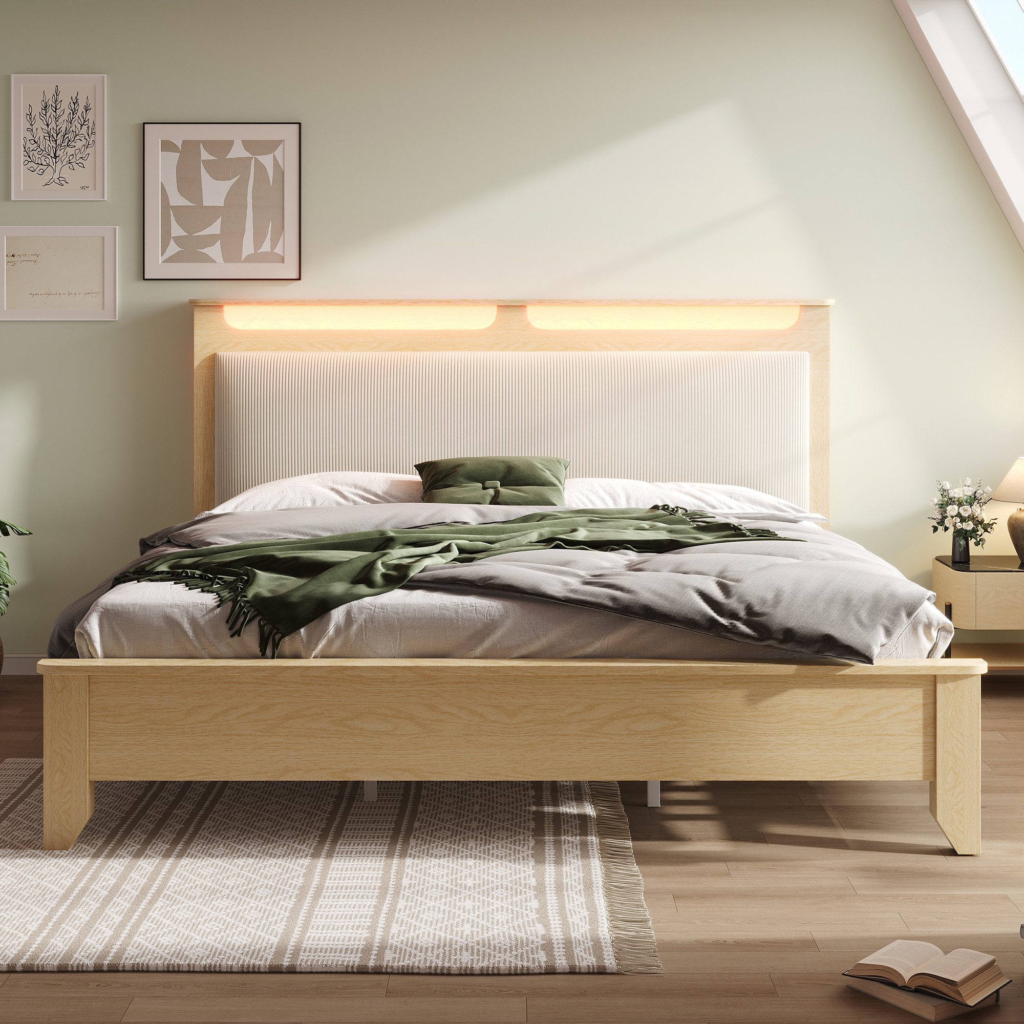 Flieks Holzbett, Doppelbett Holzbett 140×200cm mit günstig online kaufen