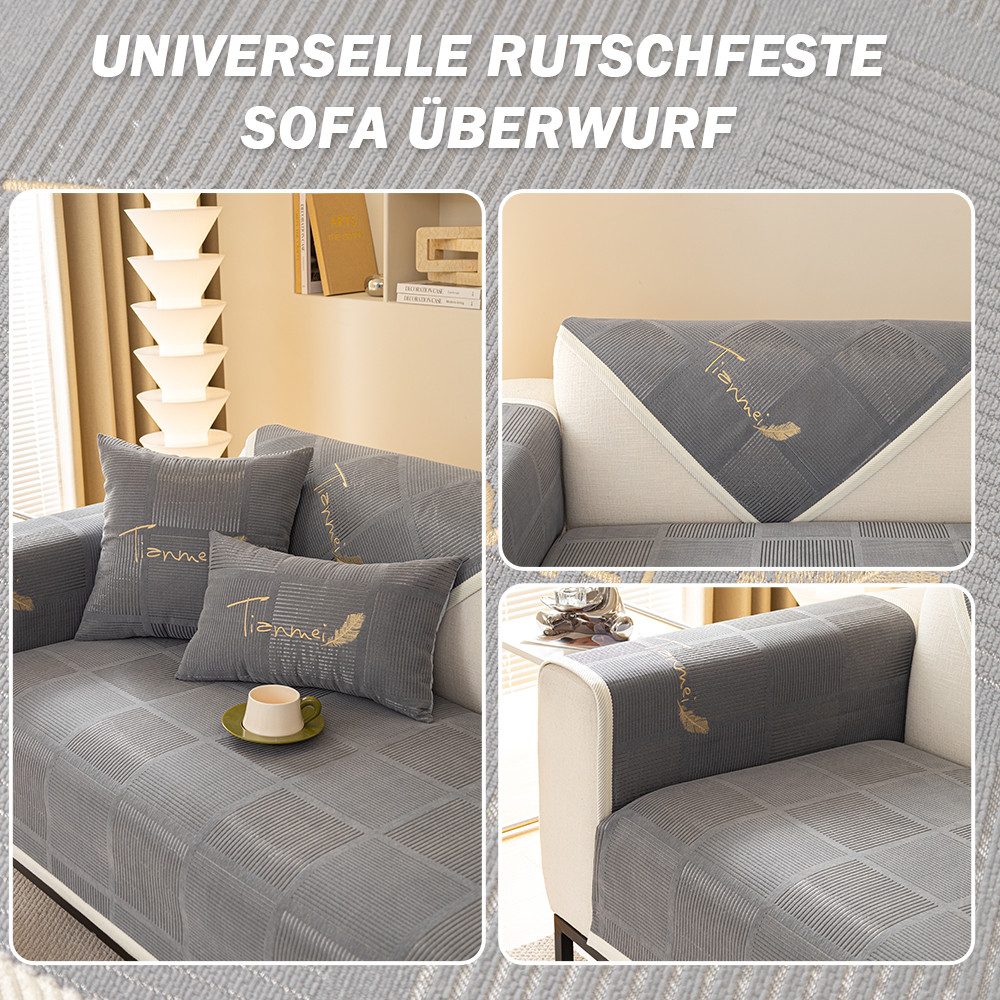 TUWENA Sofahusse Sofaschoner Rutschfest,Couch Überzug L Form 1/2/3/4 Sitzer,Sofabezug, Sofadecken für Sitzfläche, Universelle Sofa Überwurf