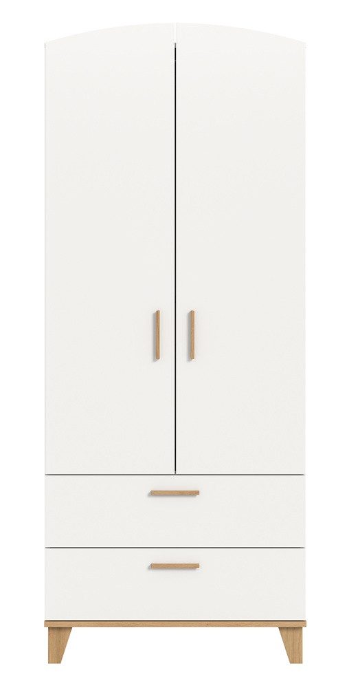 xonox.home Kleiderschrank Garderobenschrank Stella, weiß / Artisan Eiche 81 cm