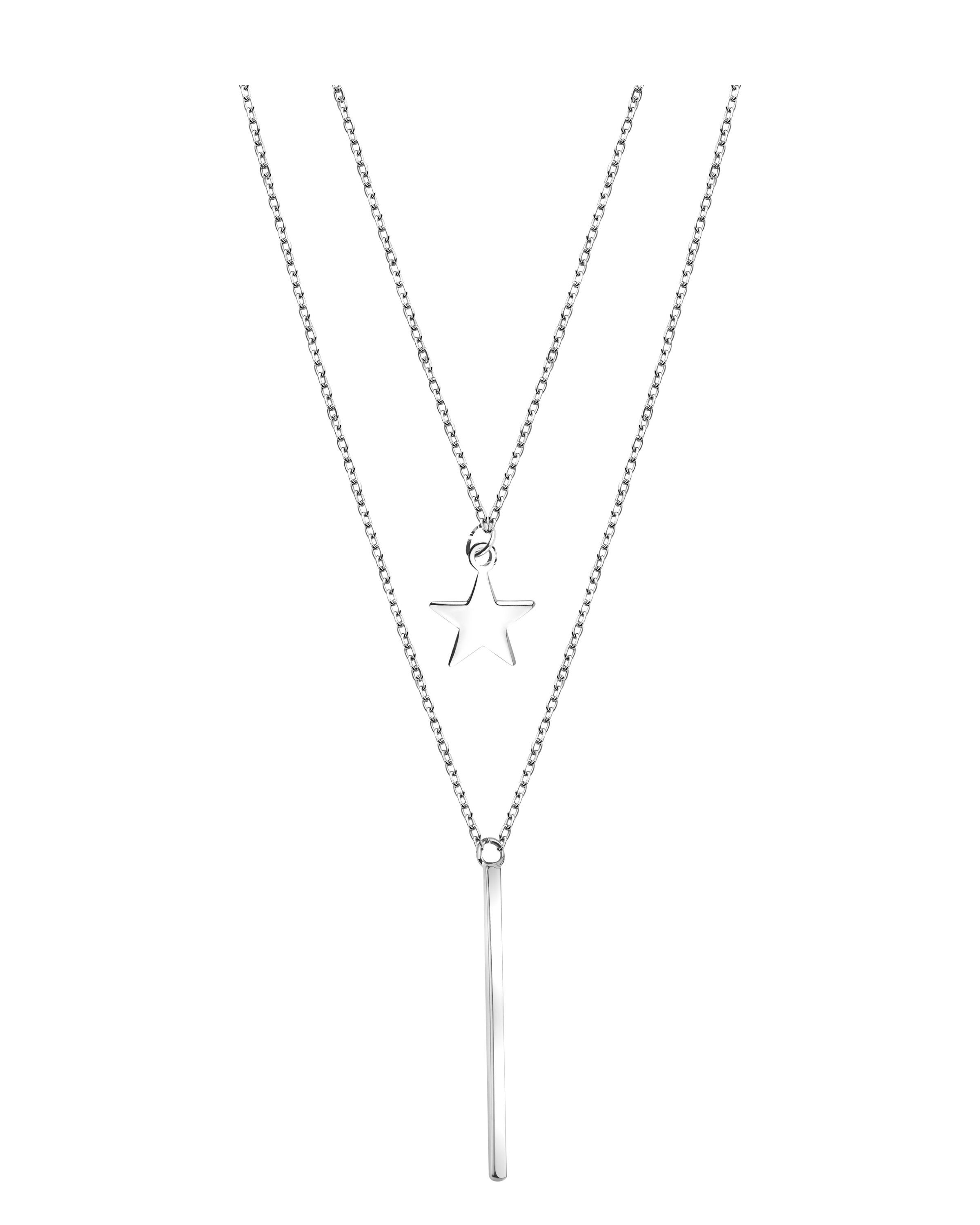 Damen mit Stab, Silber Milani Kette 925 Anhänger Schmuck Sofia