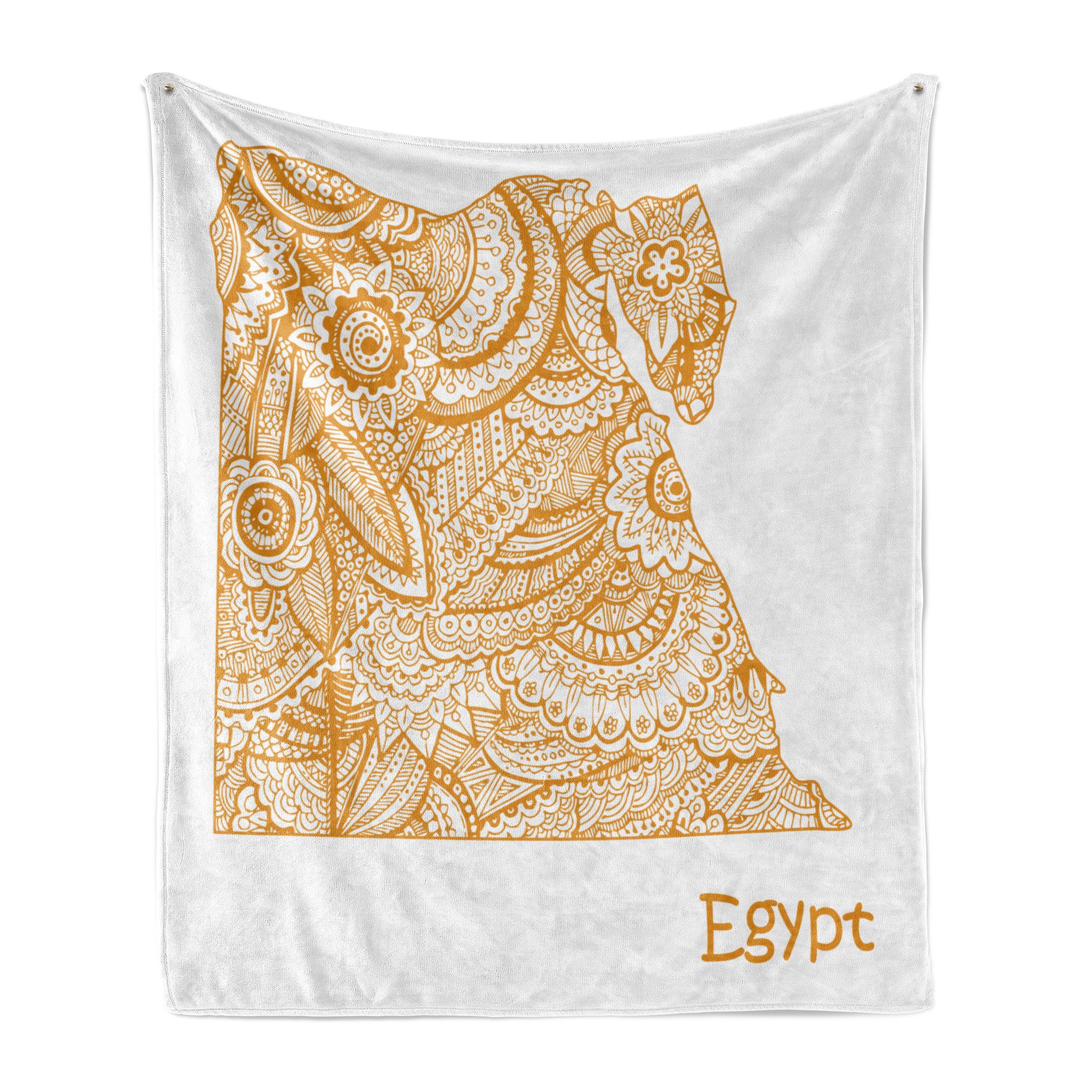 Wohndecke Gemütlicher Plüsch für den und Karte Weinlese-Ägypter Innen- Blume Ägypten Abakuhaus, Außenbereich