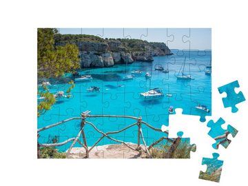 puzzleYOU Puzzle Strand Cala Macarella in Menorca, Spanien, 48 Puzzleteile, puzzleYOU-Kollektionen Spanien
