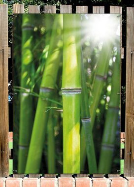 Wallario Sichtschutzzaunmatten Bambus im Sonnenschein