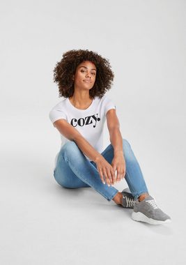 H.I.S T-Shirt mit Statement-Print vorne