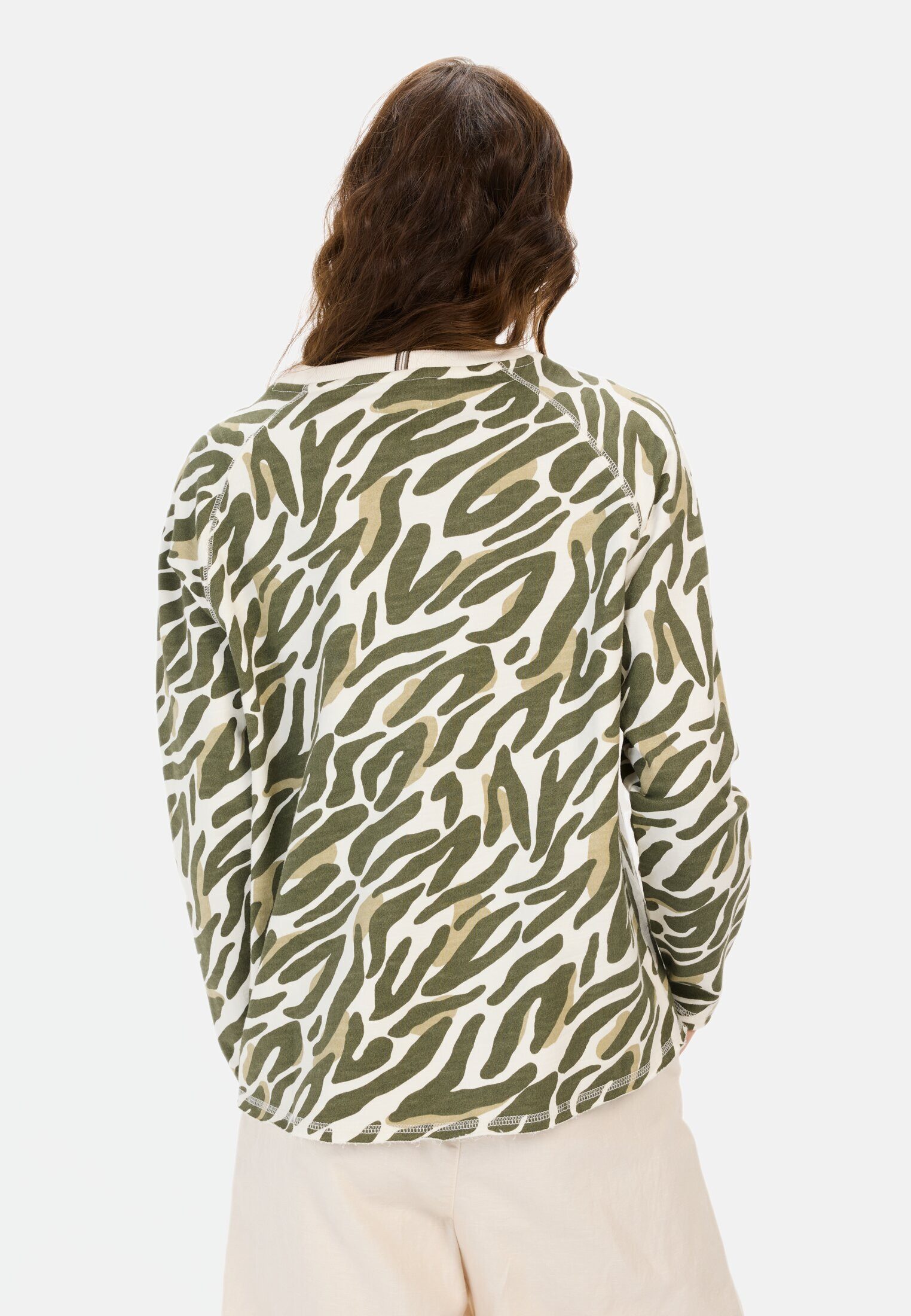 camel active Sweatshirt mit Allover-Print Langarm Rundhals günstig online kaufen