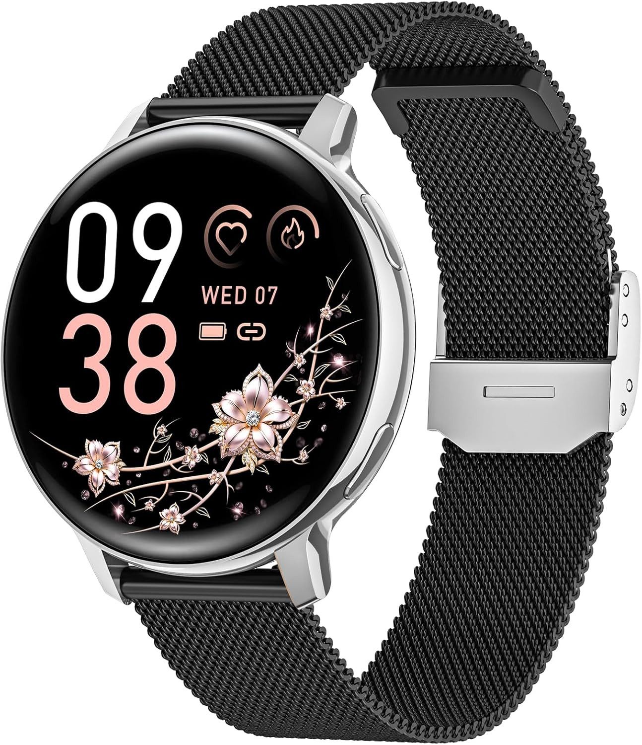 SWGOTA Smartwatch (2,5 cm, Android ios), Damen Smartwatch 1,39" HD Display mit Telefonfunktion und Fitness