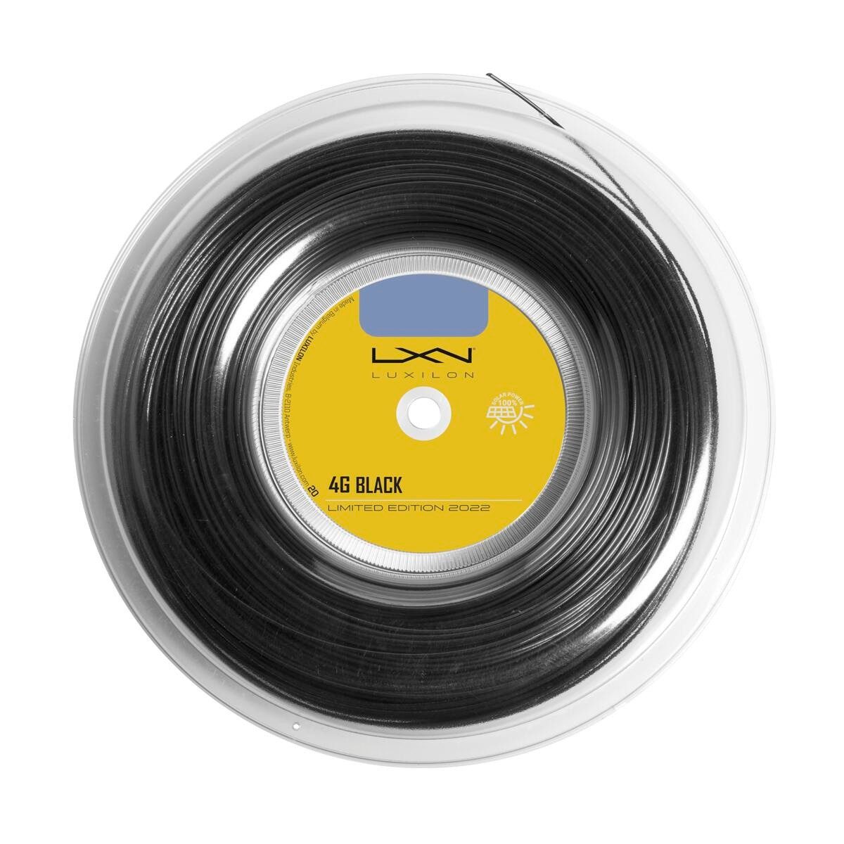 Tennissaite 4G (Haltbarkeit+Power) schwarz 200m Rolle