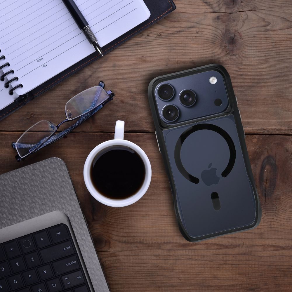 ROAR Handyhülle Slim Defender Kompatibel mit iPhone 17 Air Schwarz 6,5 Zol, Hybrid Hülle mit Magnetfunktion und verstärkten Ecken