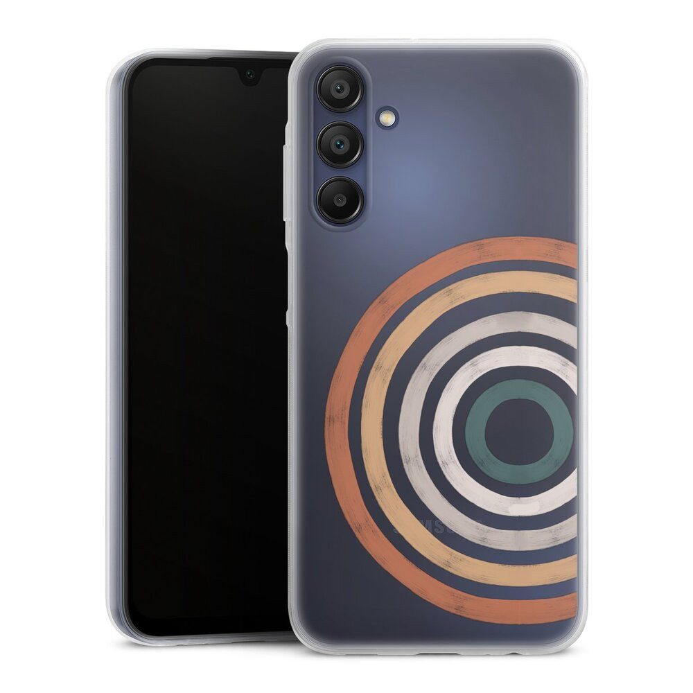 DeinDesign Handyhülle Kreise Regenbogen Wasserfarbe Vintage Rainbow, Samsung Galaxy A15 5G Slim Case Silikon Hülle Ultra Dünn Schutzhülle