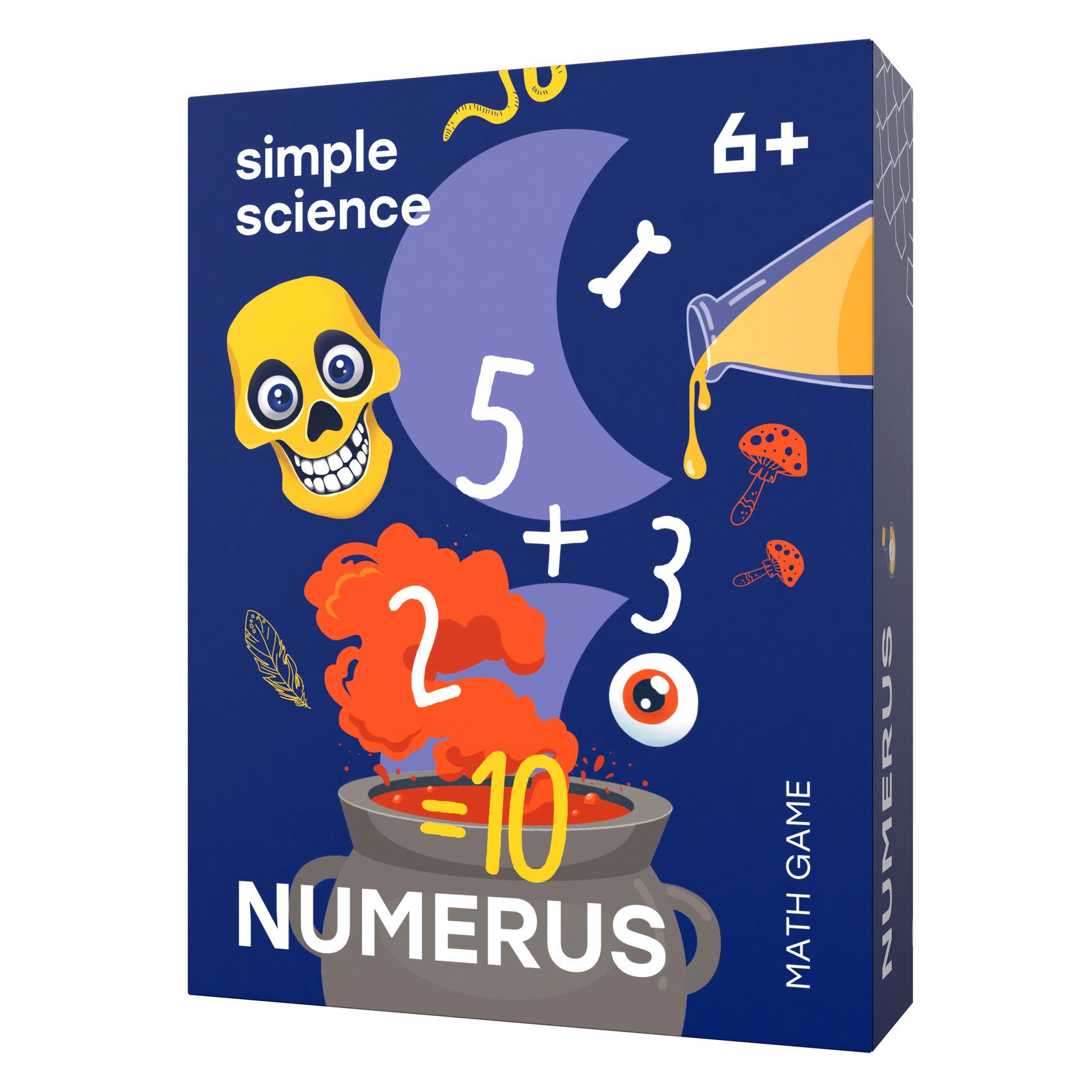 Young Newton Spiel Numerus - Mathe-Spiel, Zahlenraum bis 10, Kopfrechnen, Familienspiel, Kinderspiel, Lernspiel, Mathespiel, Mathematikspiel, Spiel für Kinder