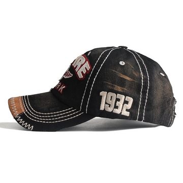 Sporty Baseball Cap Spitfire Distressed Baseballcap Vintage Used Look Retro Flugzeug