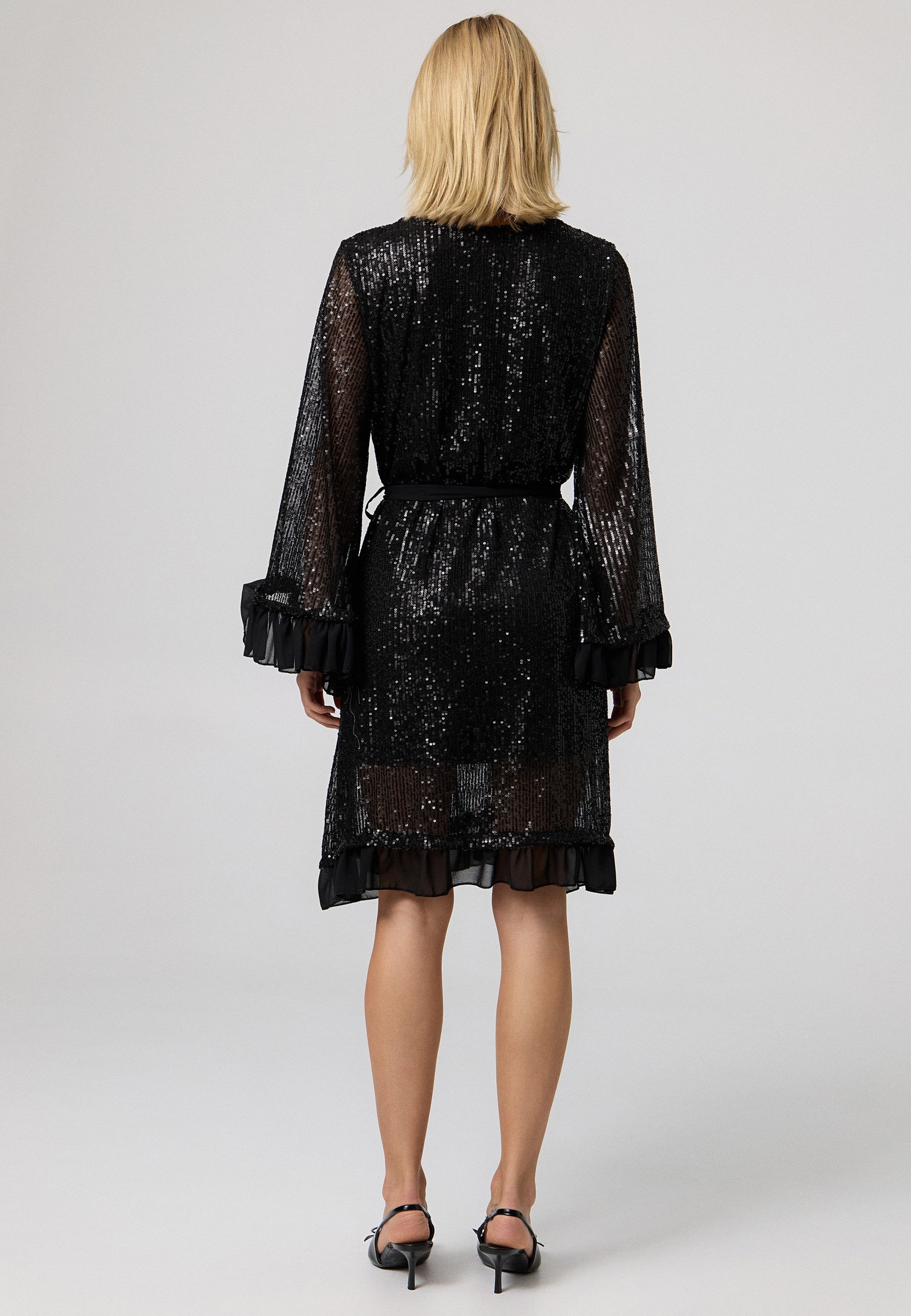 Worldclassca Paillettenkleid Worldclassca Paillettenkleid Dress Pailetten Schleife Club Partykleid
