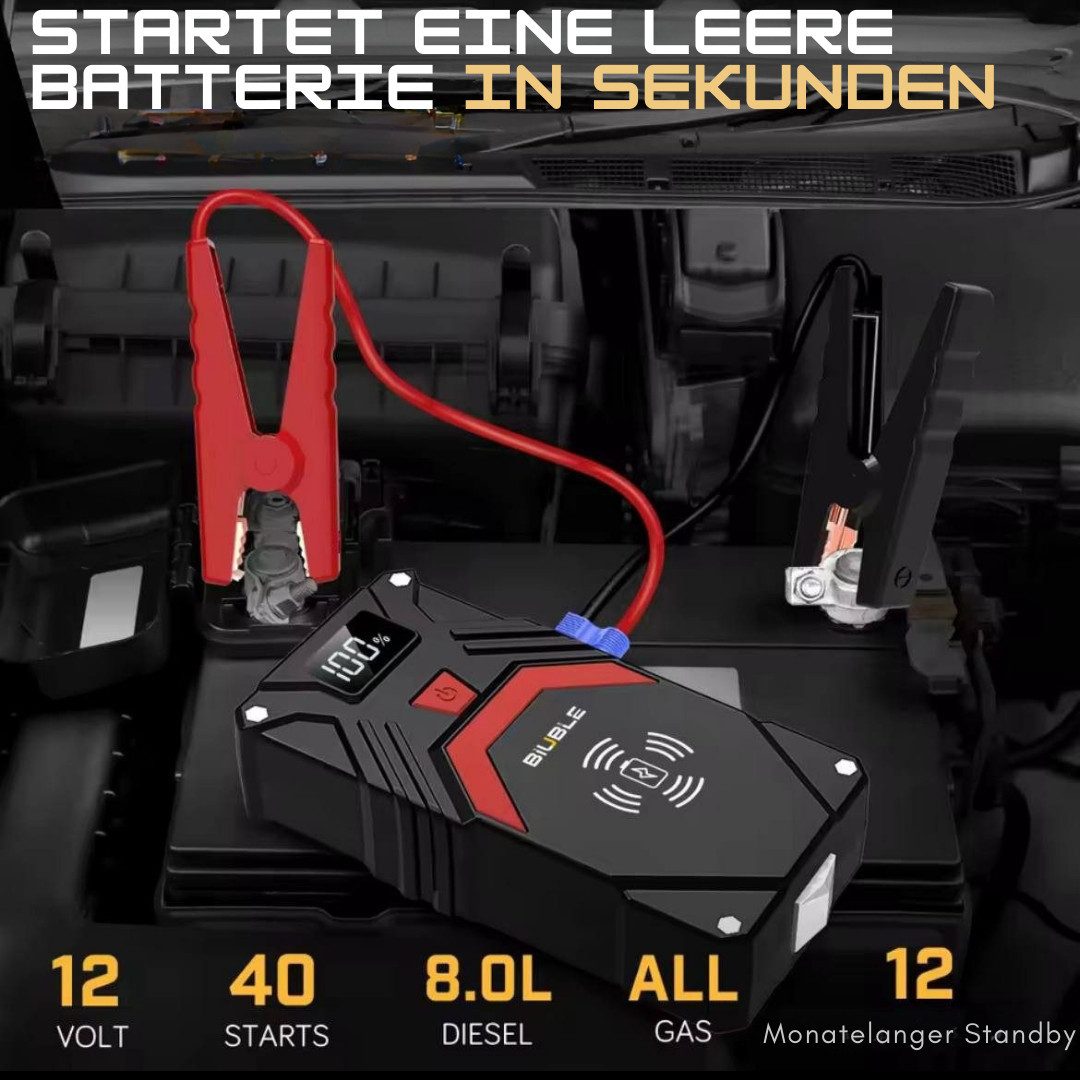 Biuble JS002 Jump Starter 12000 mAh, 1500 A, Power Bank, LED Emergency Light for 12V Vehicles
