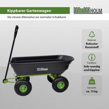 TRUTZHOLM Bollerwagen Gartenwagen kippbar Tragkraft 300 kg Handwagen Transportwagen Transpor