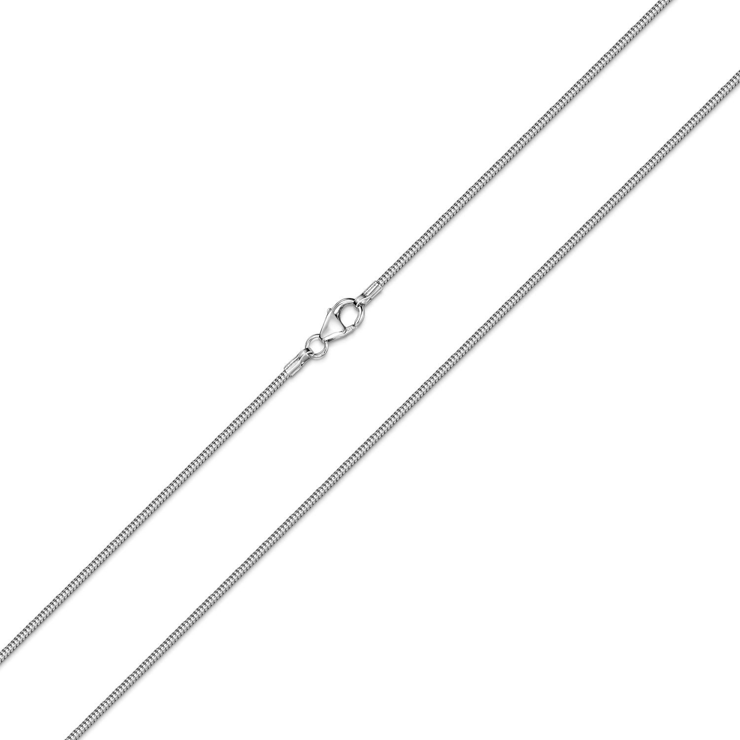 Materia Schlangenkette Silber Damen 40-120cm K22, 925 Sterling Silber, rhodiniert
