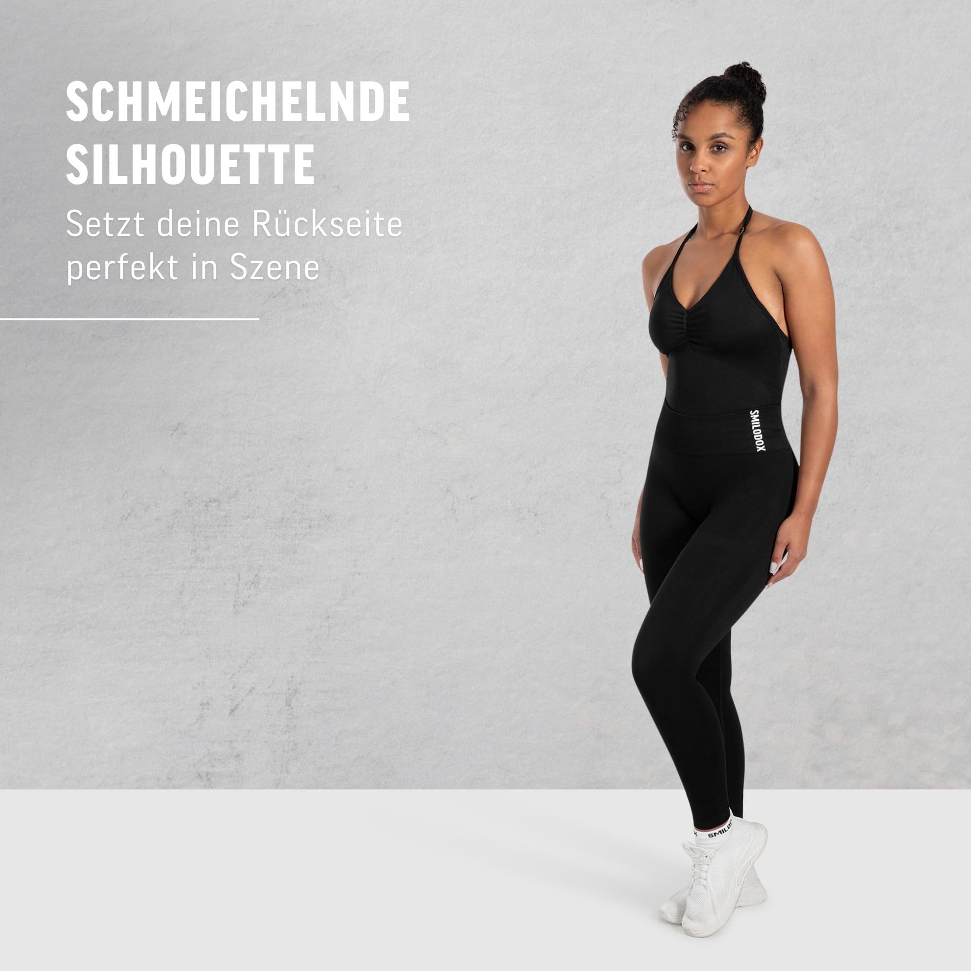 Smilodox Leggings Sonnia, Stretch Fit Sporthose mit V-Shape Kontur & Scrunch-Effekt Figurformender Shaped Fit, Seamless High Waist, Training Yoga Alltag