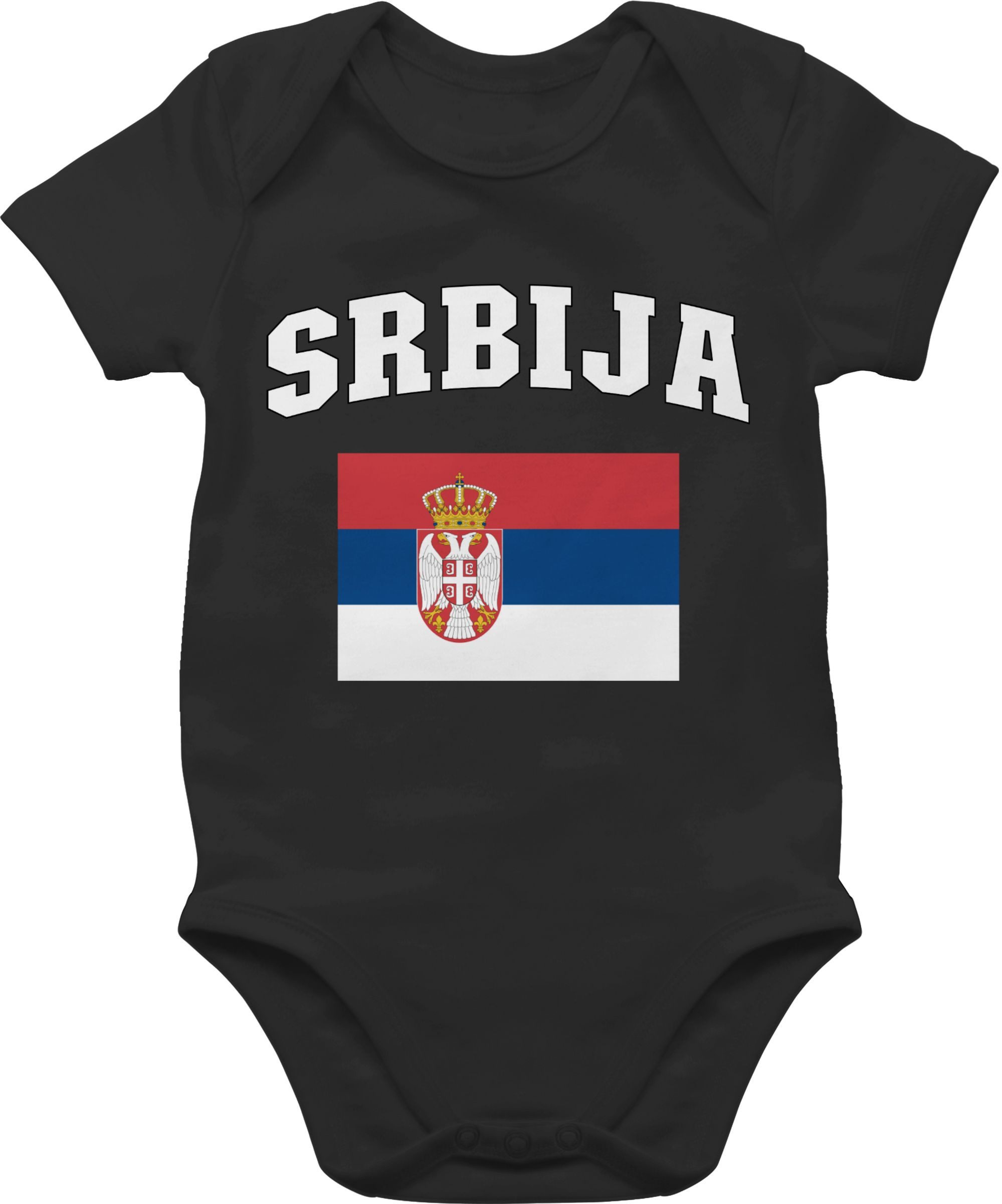 Shirtracer Shirtbody Srbija Schriftzug mit Flagge, günstig online kaufen