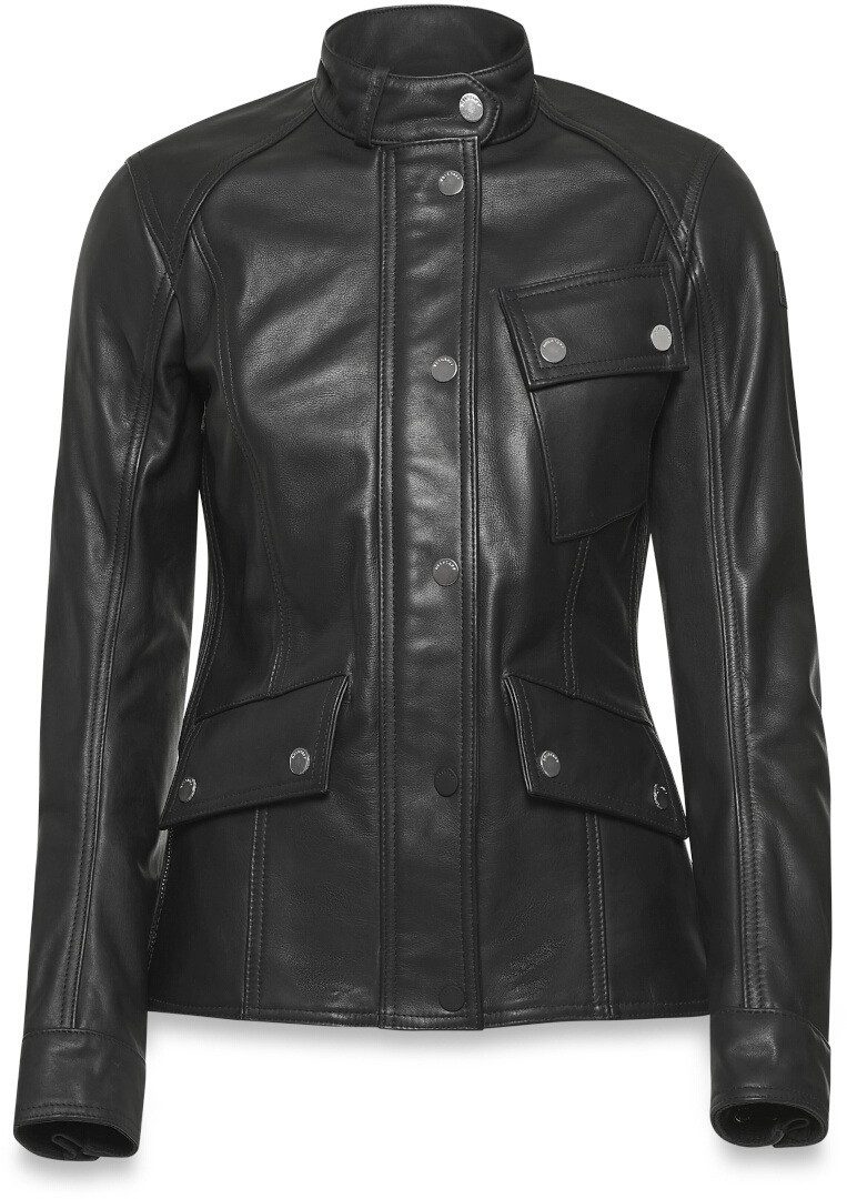 Belstaff Motorradjacke Penrith Damen Motorrad Lederjacke Ellenbogenprotektoren enthalten,Schulterprotektoren enthalten